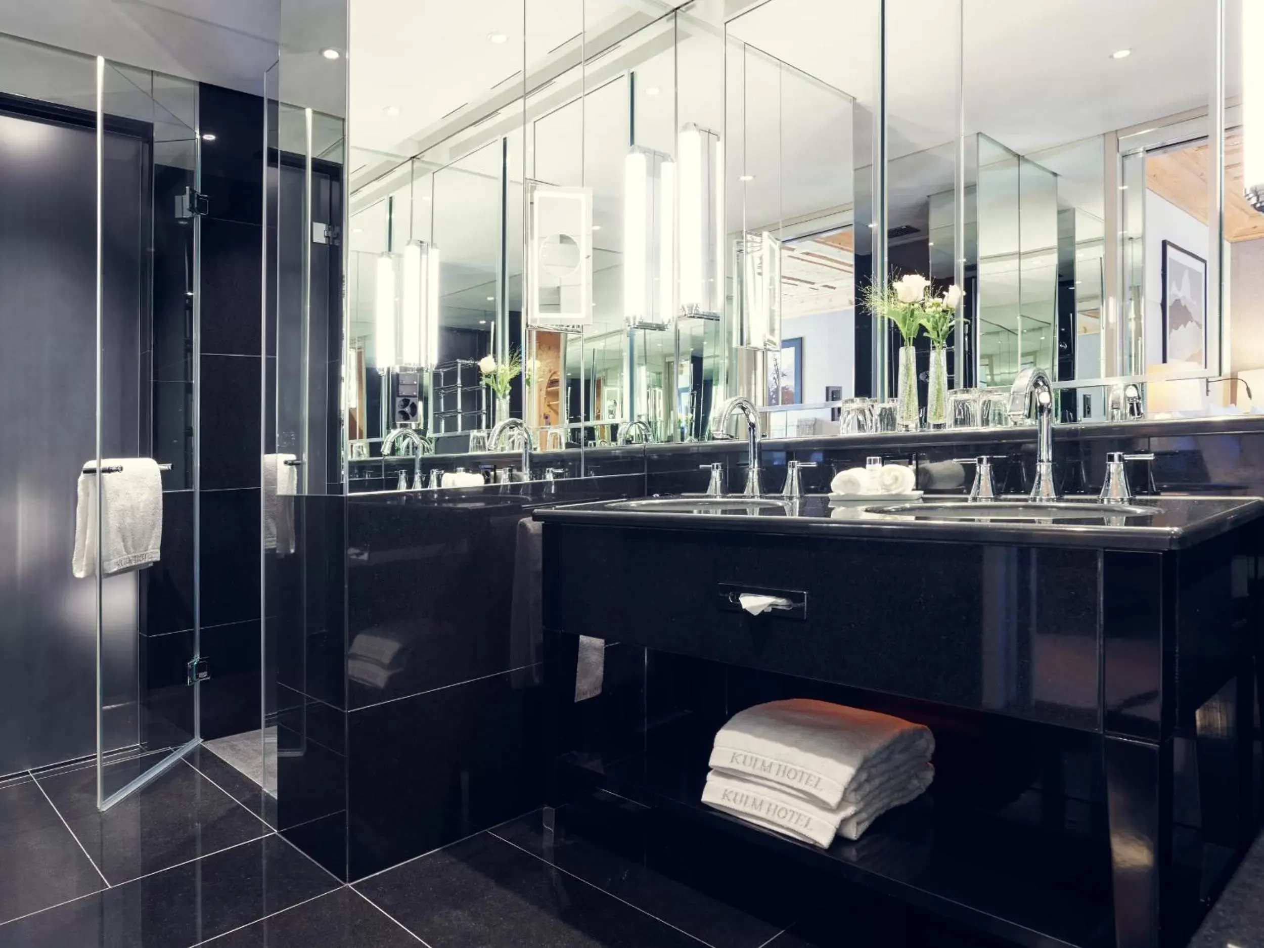 Shower, Bathroom in Kulm Hotel St. Moritz