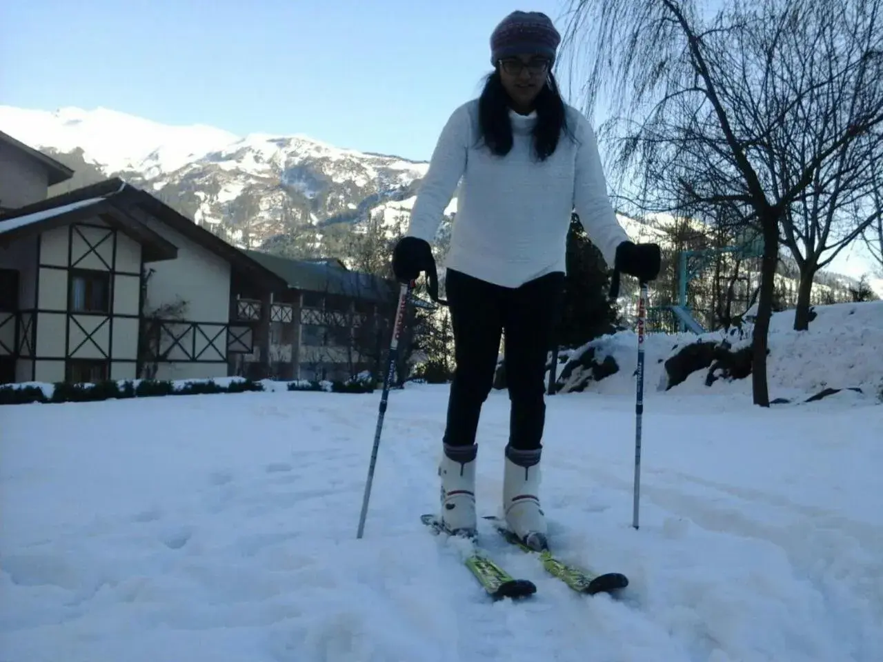 Garden, Winter in Solang Valley Resort