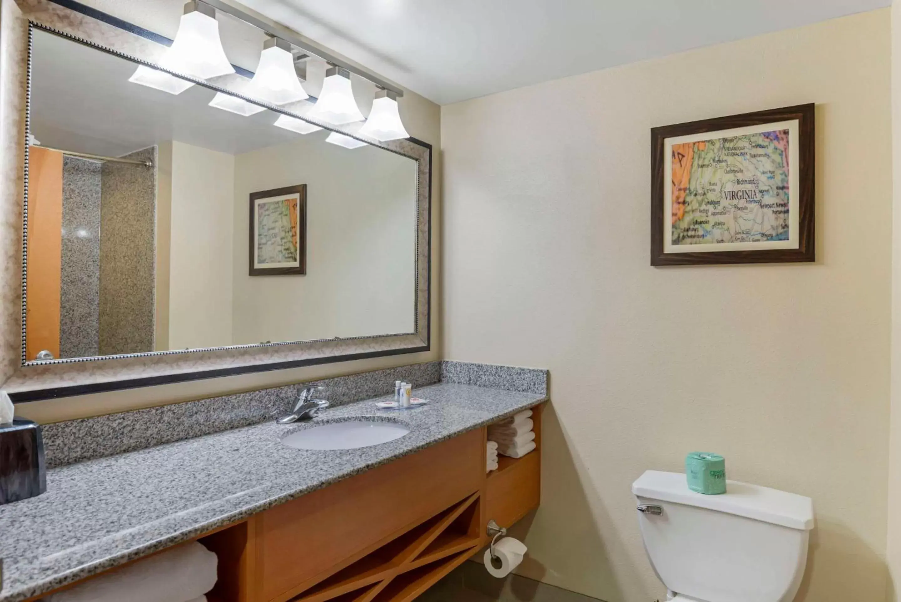 Bedroom, Bathroom in Comfort Suites at Virginia Center Commons