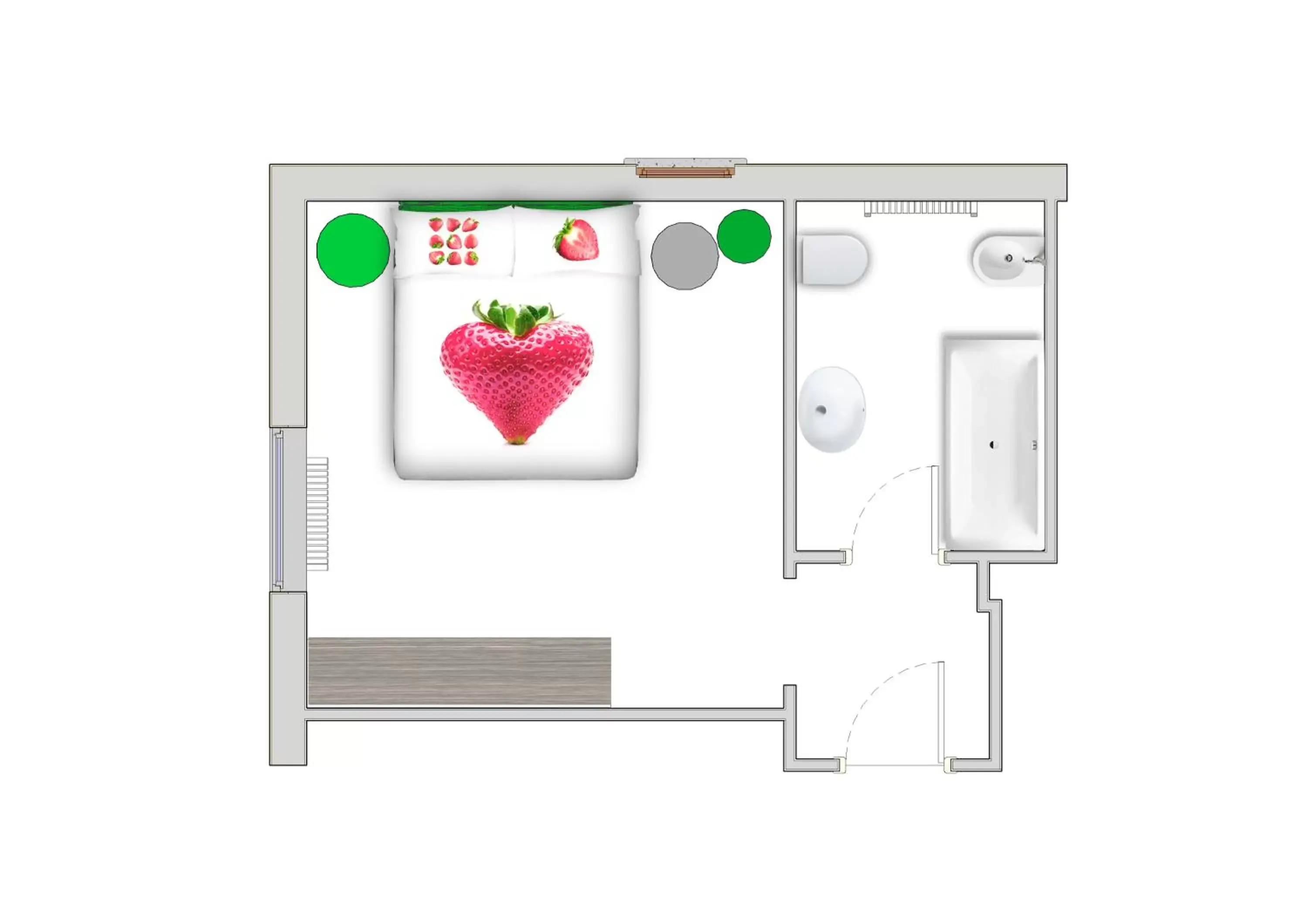 Photo of the whole room, Floor Plan in Art B&B Design