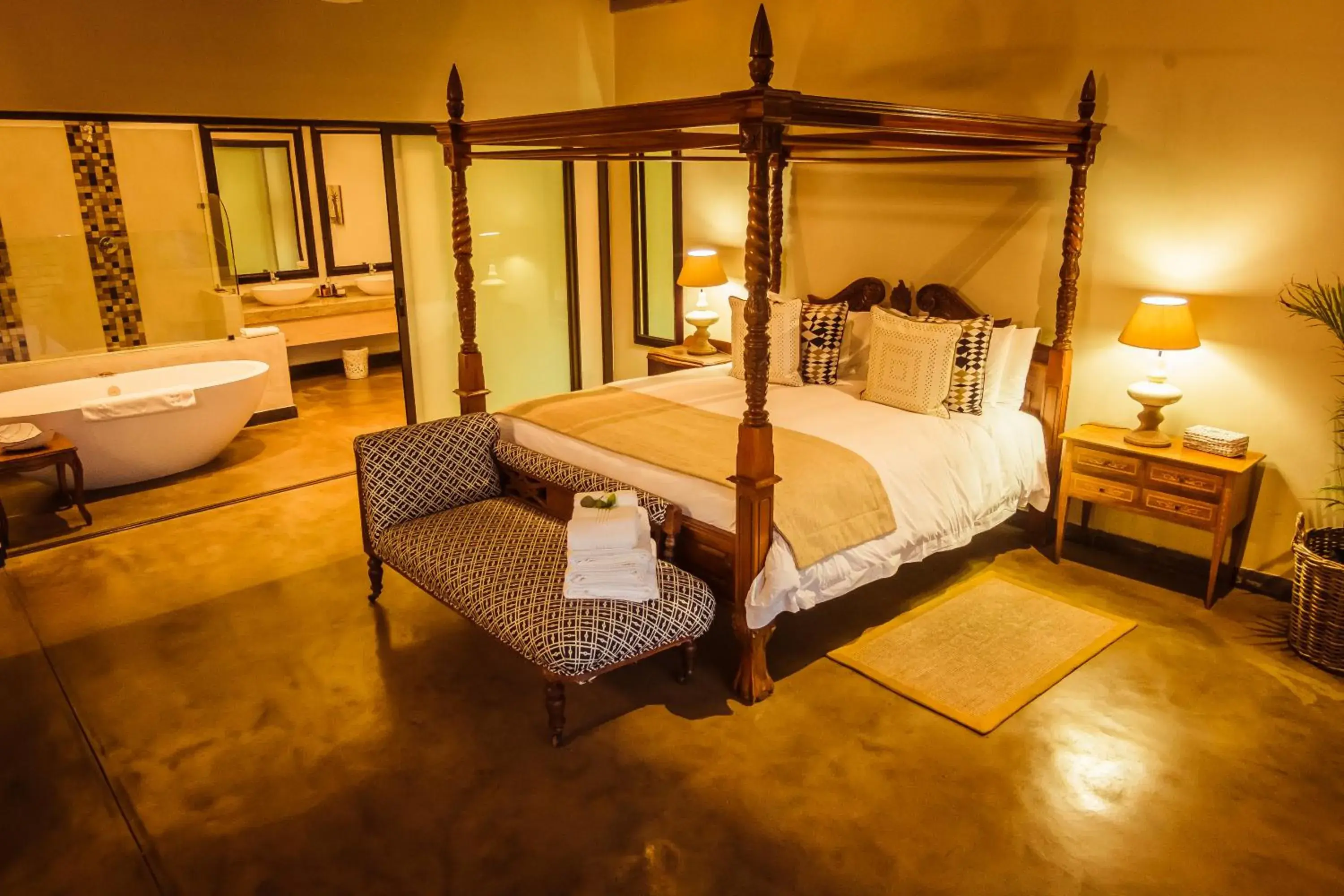 Bed in Bushveld Terrace Safari Hotel, Lodge & Spa Bed in Bushveld Terrace Safari Hotel, Lodge & Spa