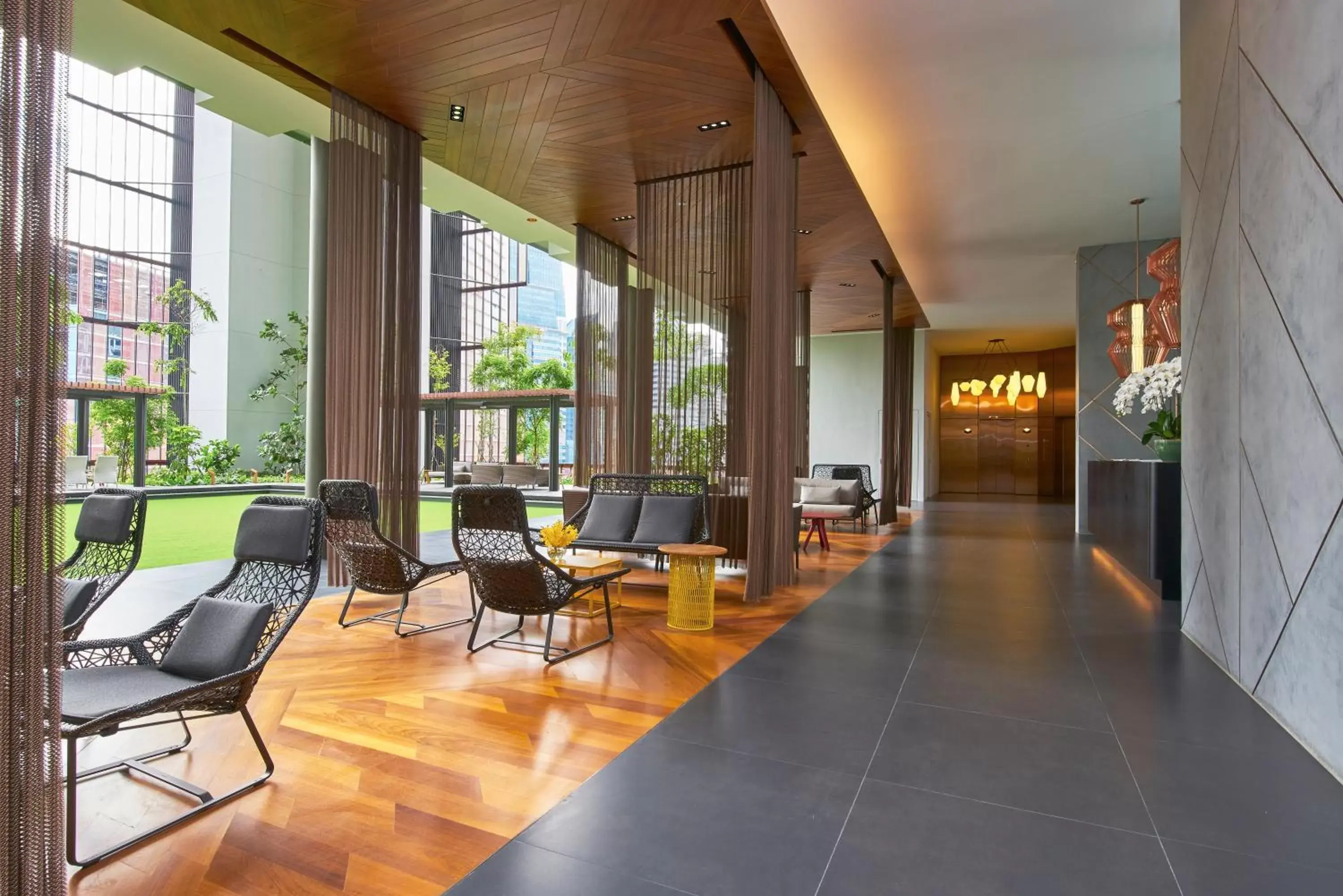 Lobby or reception in Oasia Hotel Downtown, Singapore by Far East Hospitality