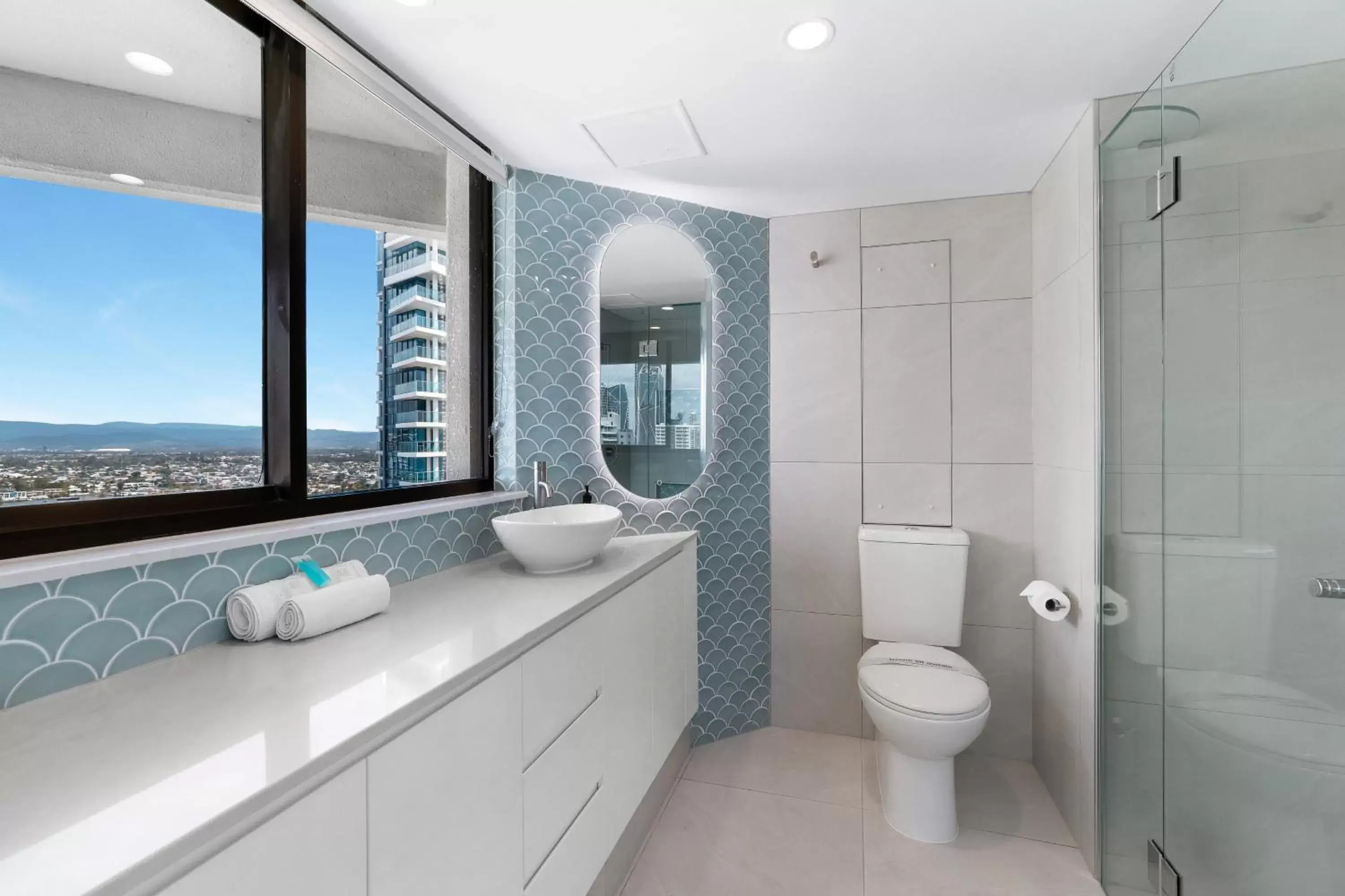 Bathroom in Surfers Century Oceanside Apartments