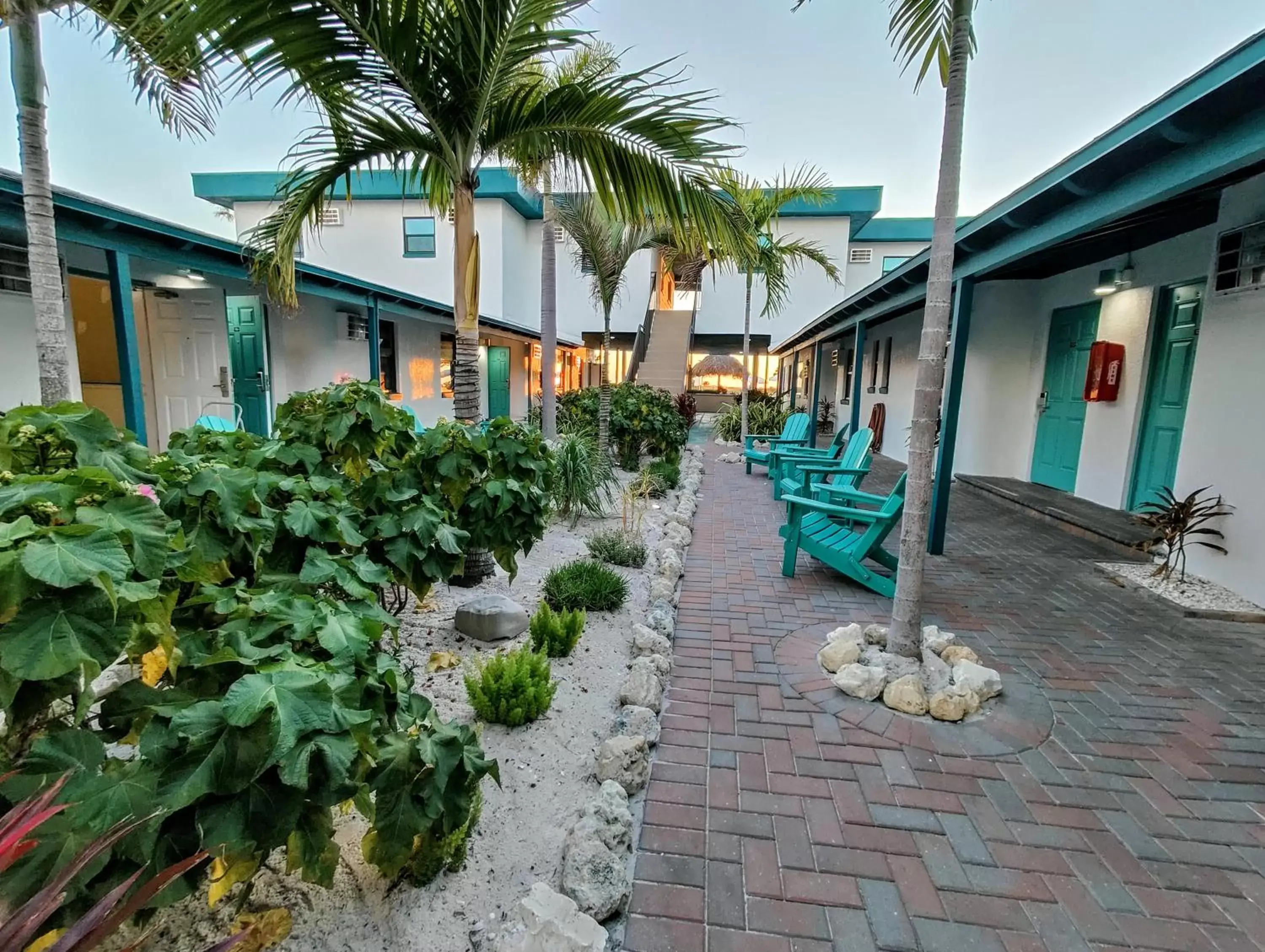 Inner courtyard view, Property Building in Tahitian Beach Resort