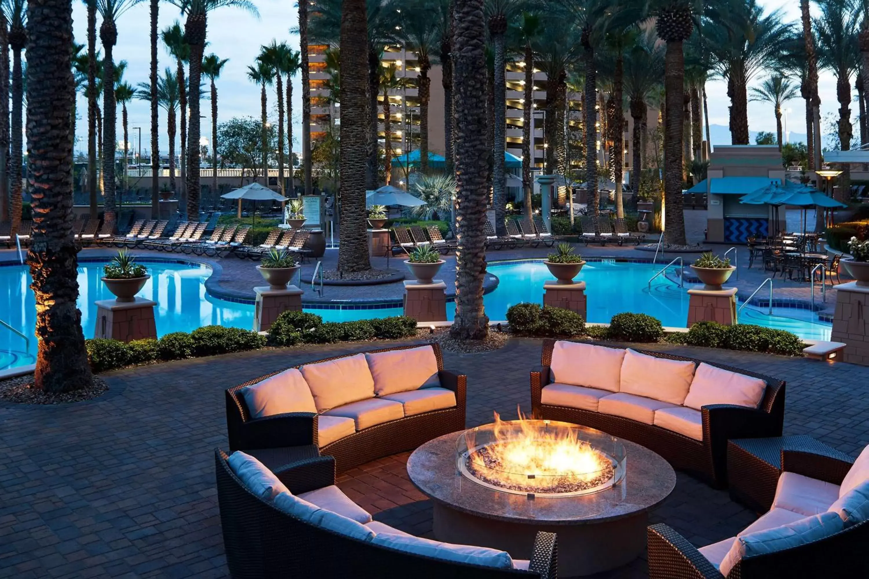 Patio, Swimming Pool in Hilton Grand Vacations Club on the Las Vegas Strip