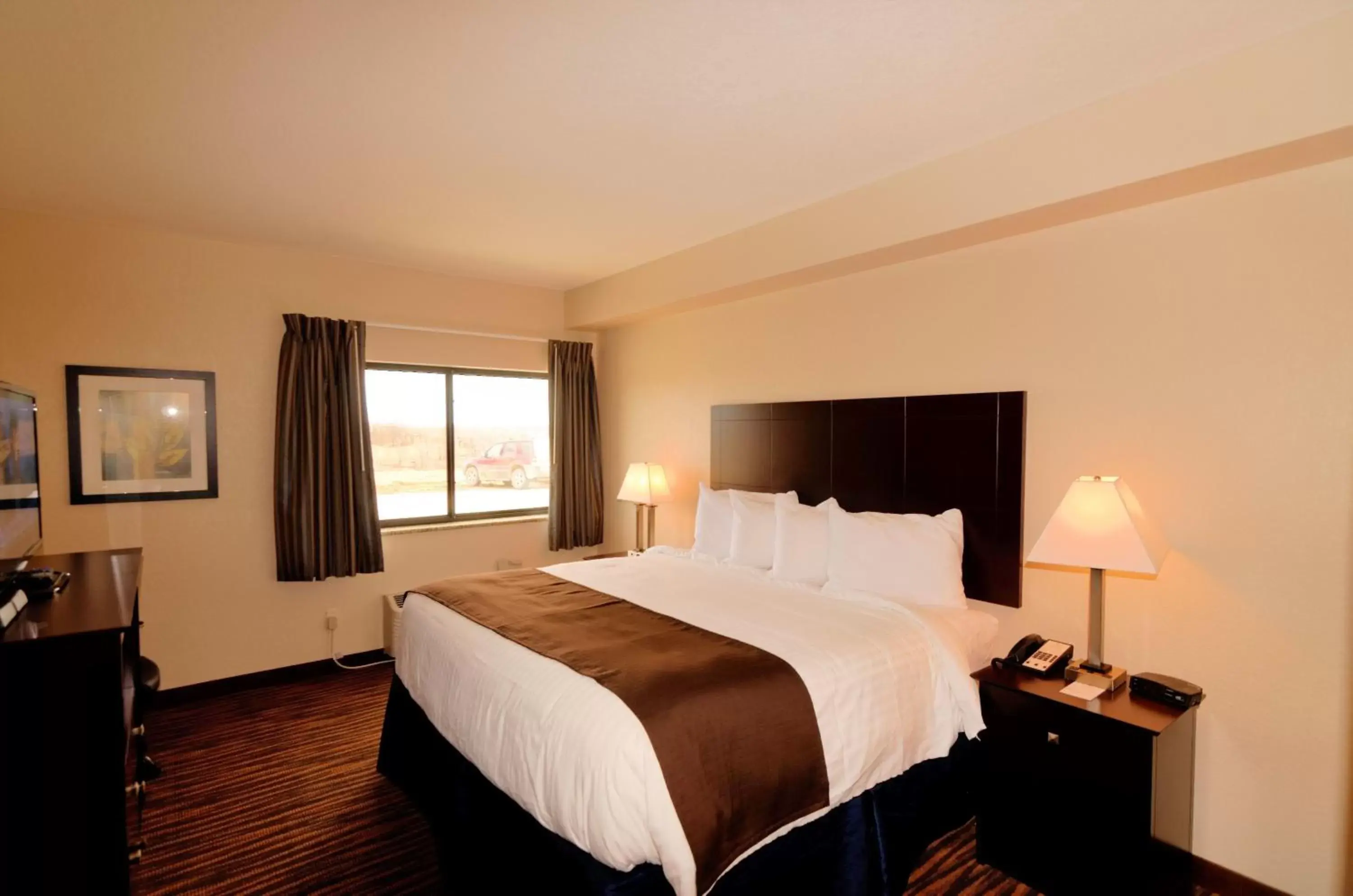 Bed in Cobblestone Inn & Suites - Denison | Oak Ridge