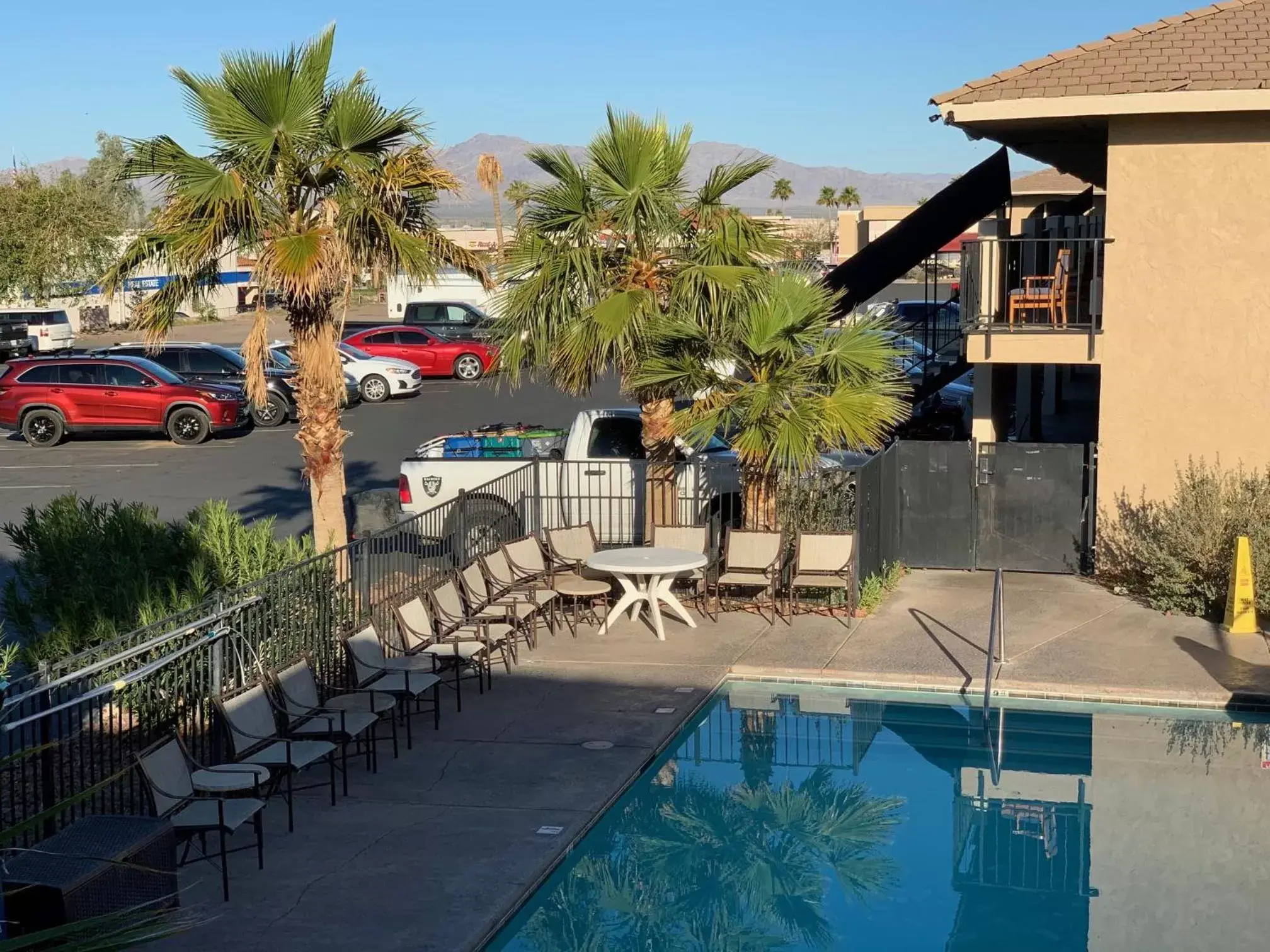 Pool view in Days Inn by Wyndham Lake Havasu Pool view in Days Inn by Wyndham Lake Havasu