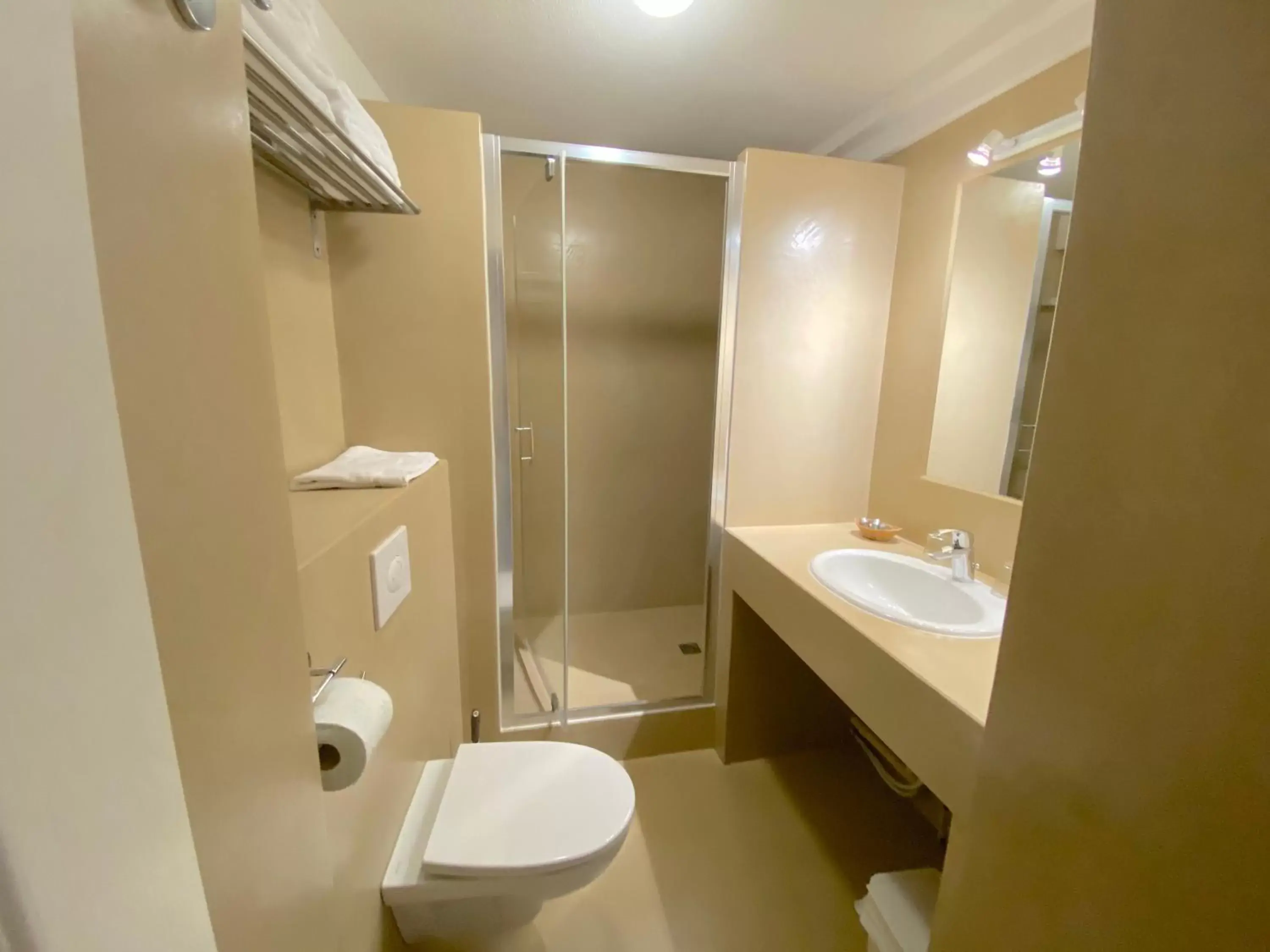 Shower, Bathroom in Hôtel & Appart-hôtel Olatua