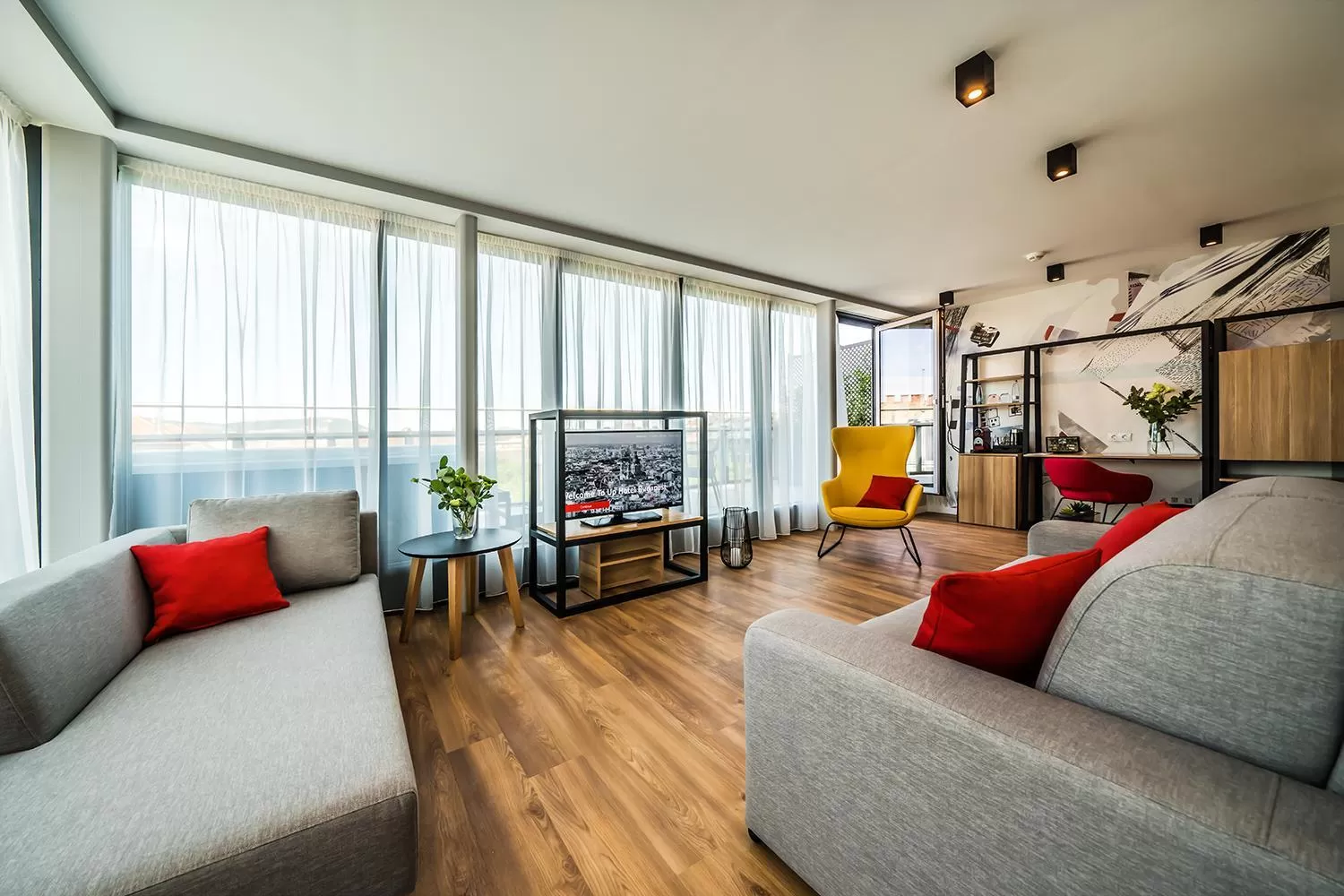 Balcony/Terrace in Up Hotel Budapest