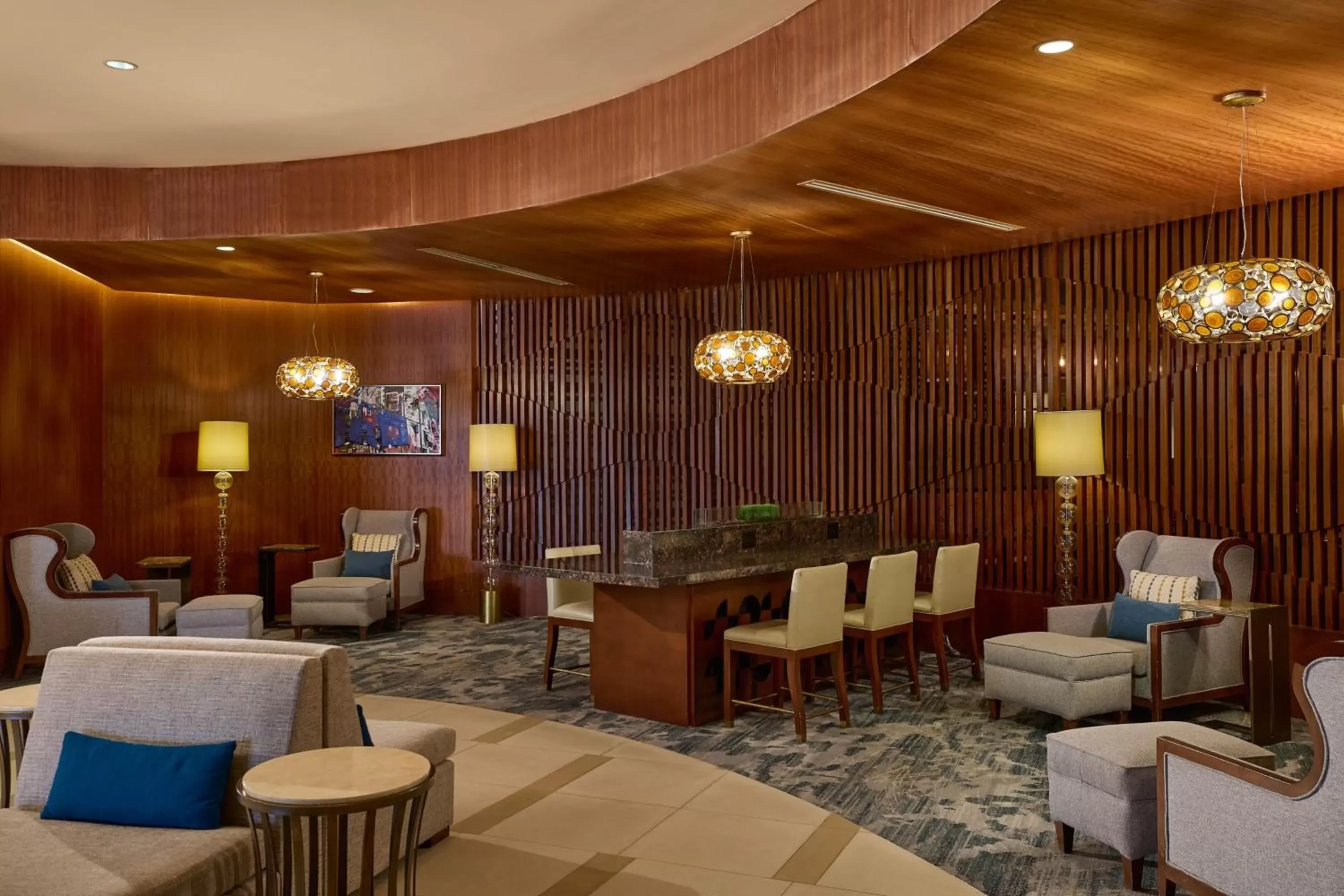 Lobby or reception, Lounge/Bar in Marriott Chicago O’Hare