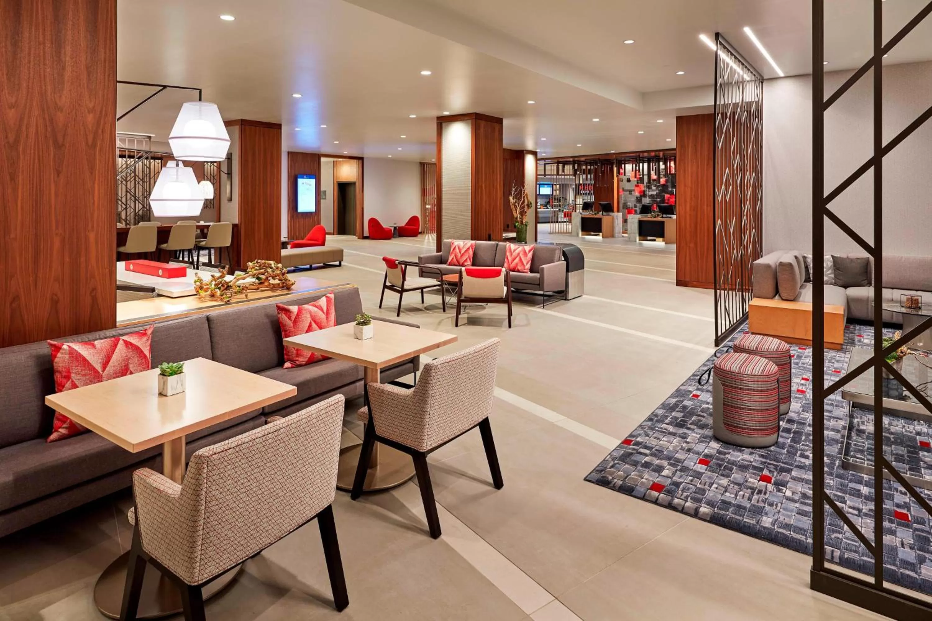 Lobby or reception, Restaurant/Places to Eat in San Mateo Marriott San Francisco Airport