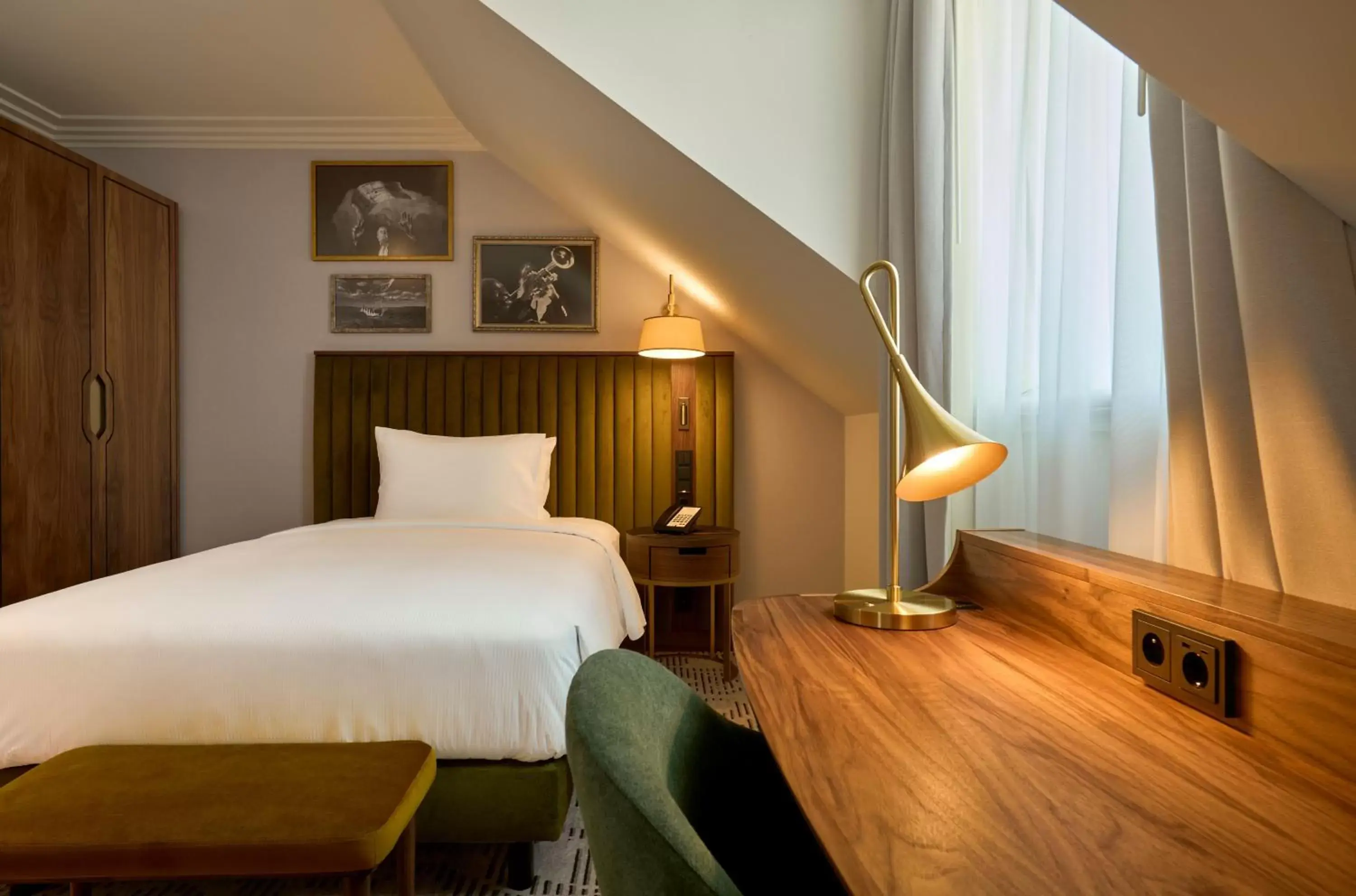 Bed in Hotel Saski Krakow Curio Collection by Hilton