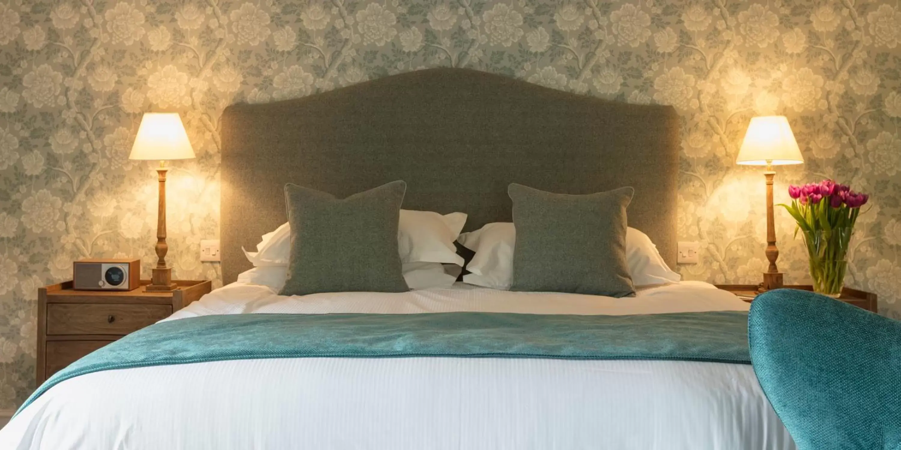 Bed in Farlam Hall Hotel & Restaurant