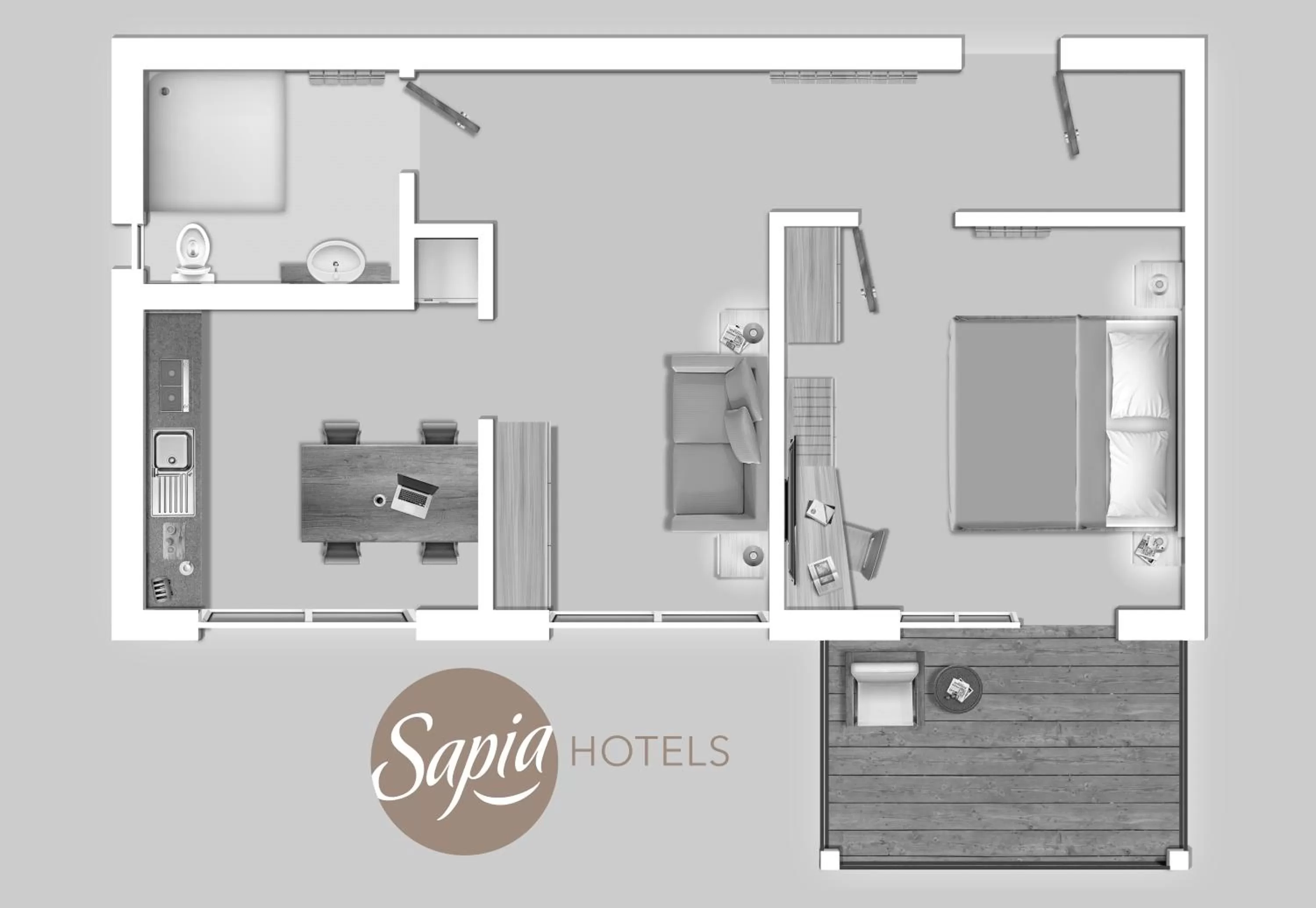 Photo of the whole room in Sapia Hotel St. Fridolin