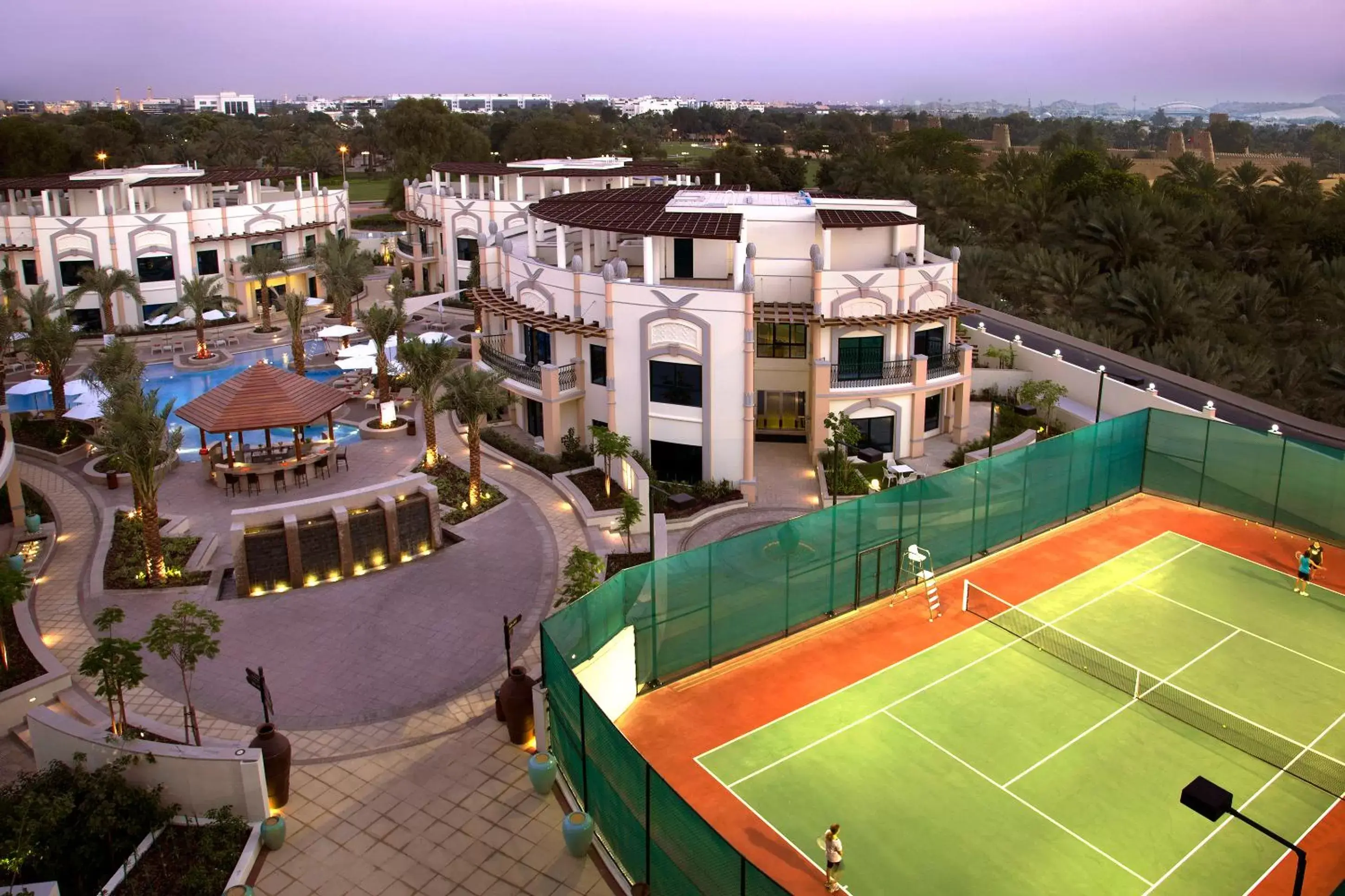 Tennis court, Pool View in Al Ain Rotana