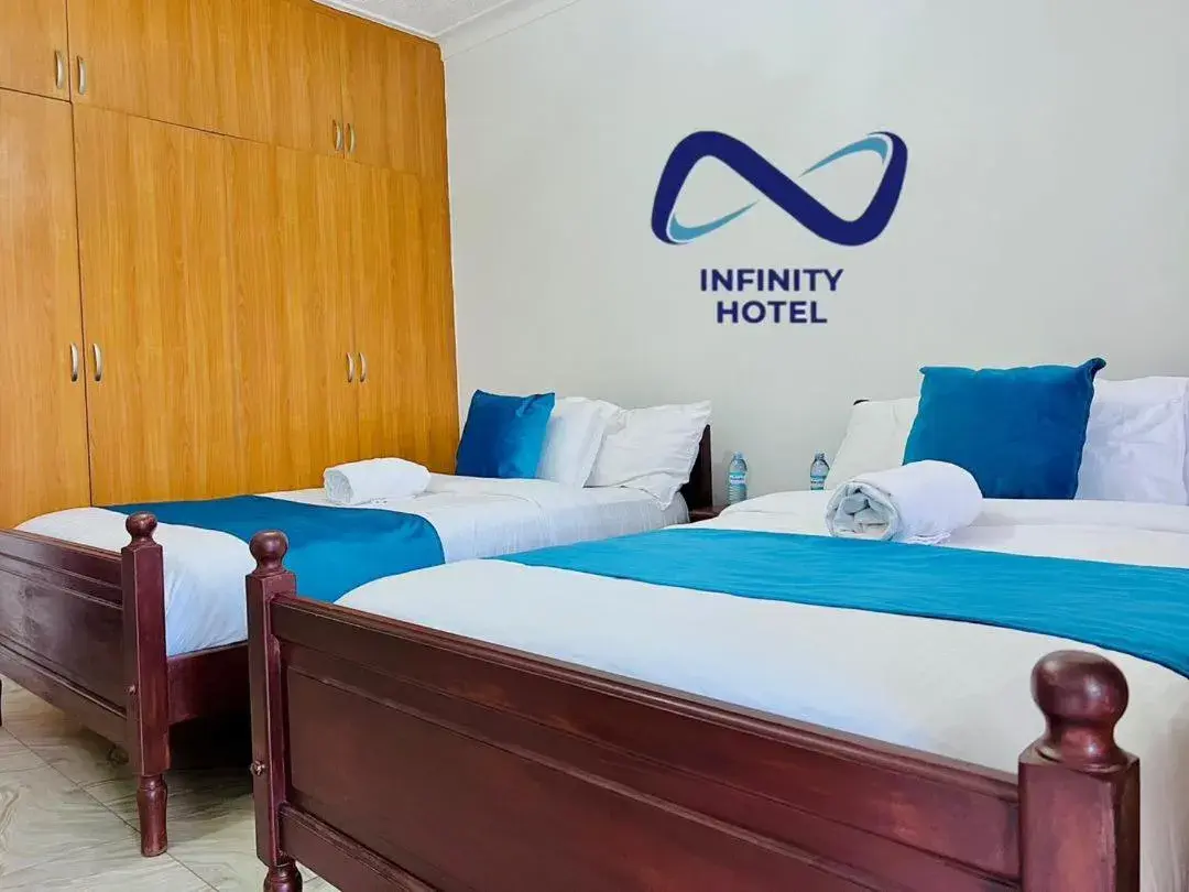 Bed in Infinity Hotel Kampala