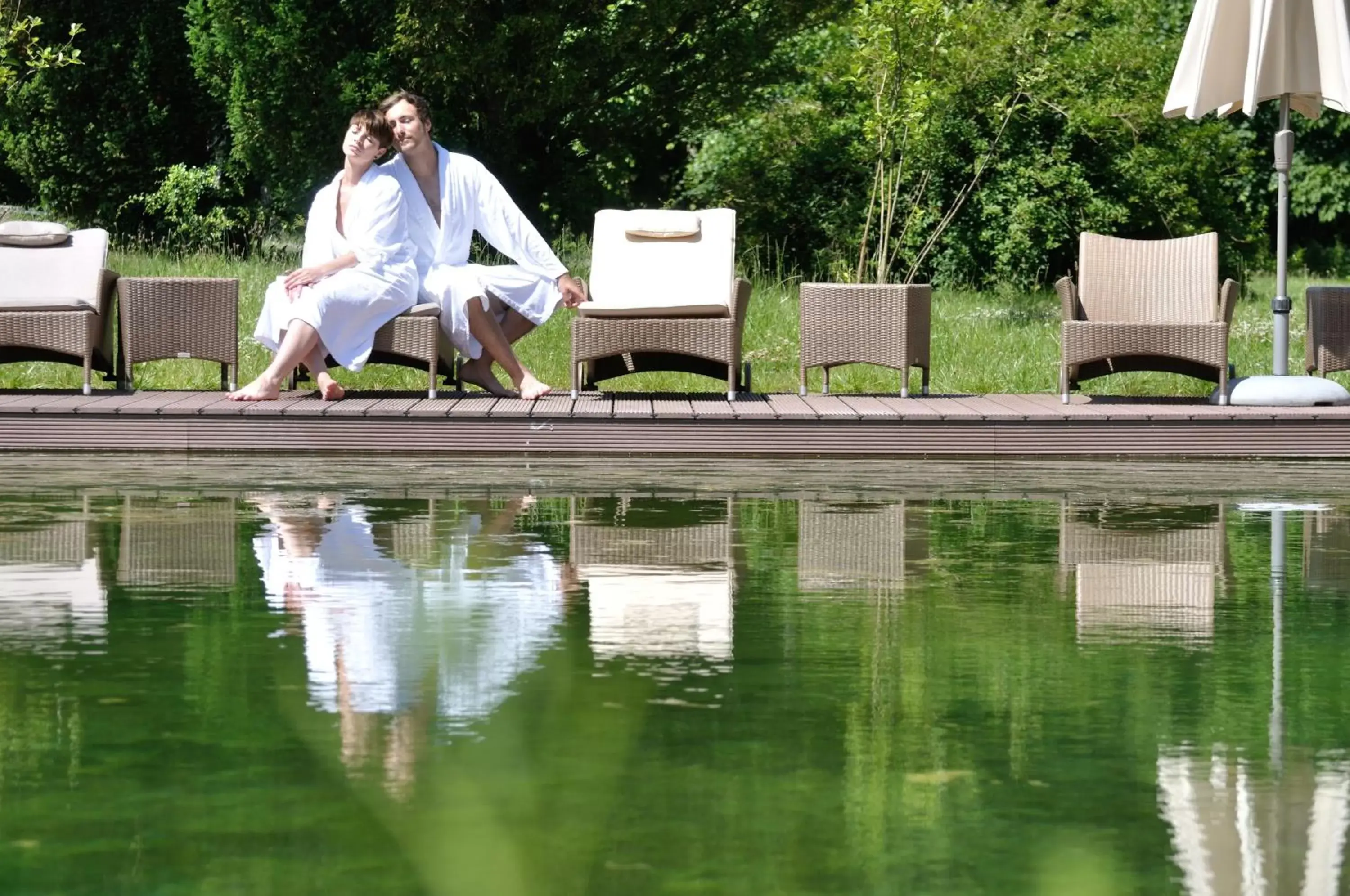 People, Swimming Pool in Schlossgut Gross Schwansee