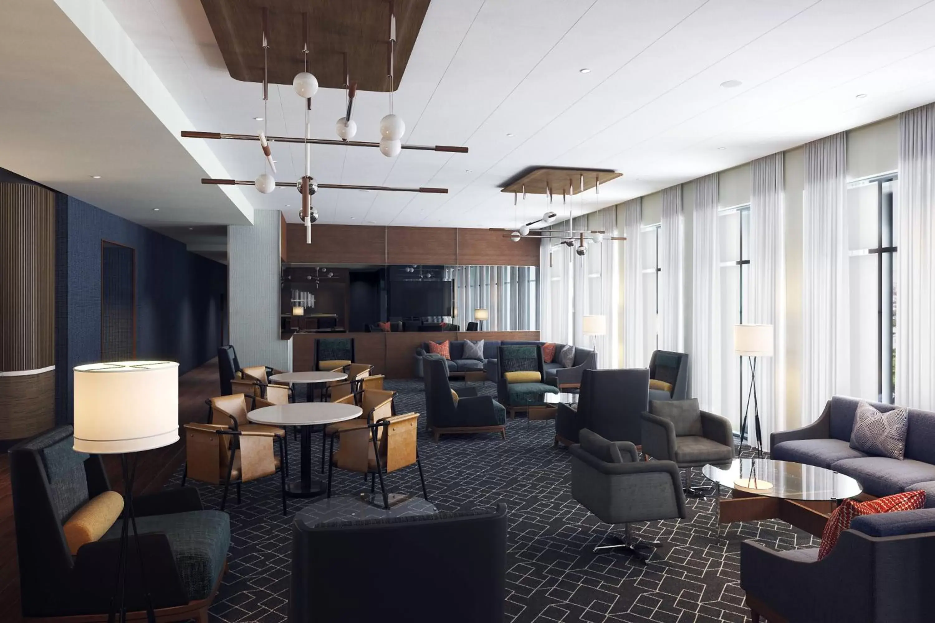 Lobby or reception, Lounge/Bar in Courtyard by Marriott Chicago at Medical District-UIC