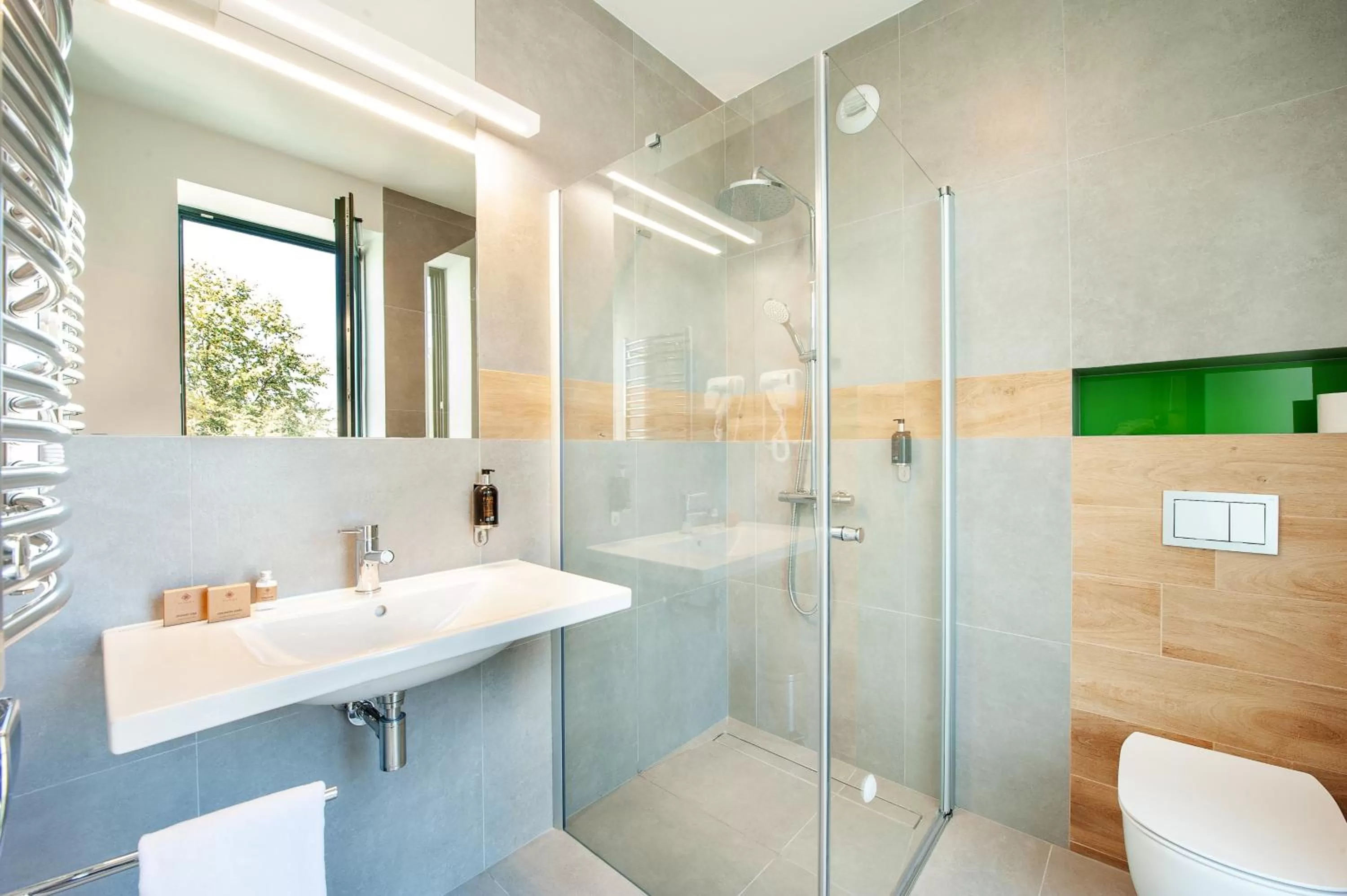 Shower in Plaza Boutique Hotel