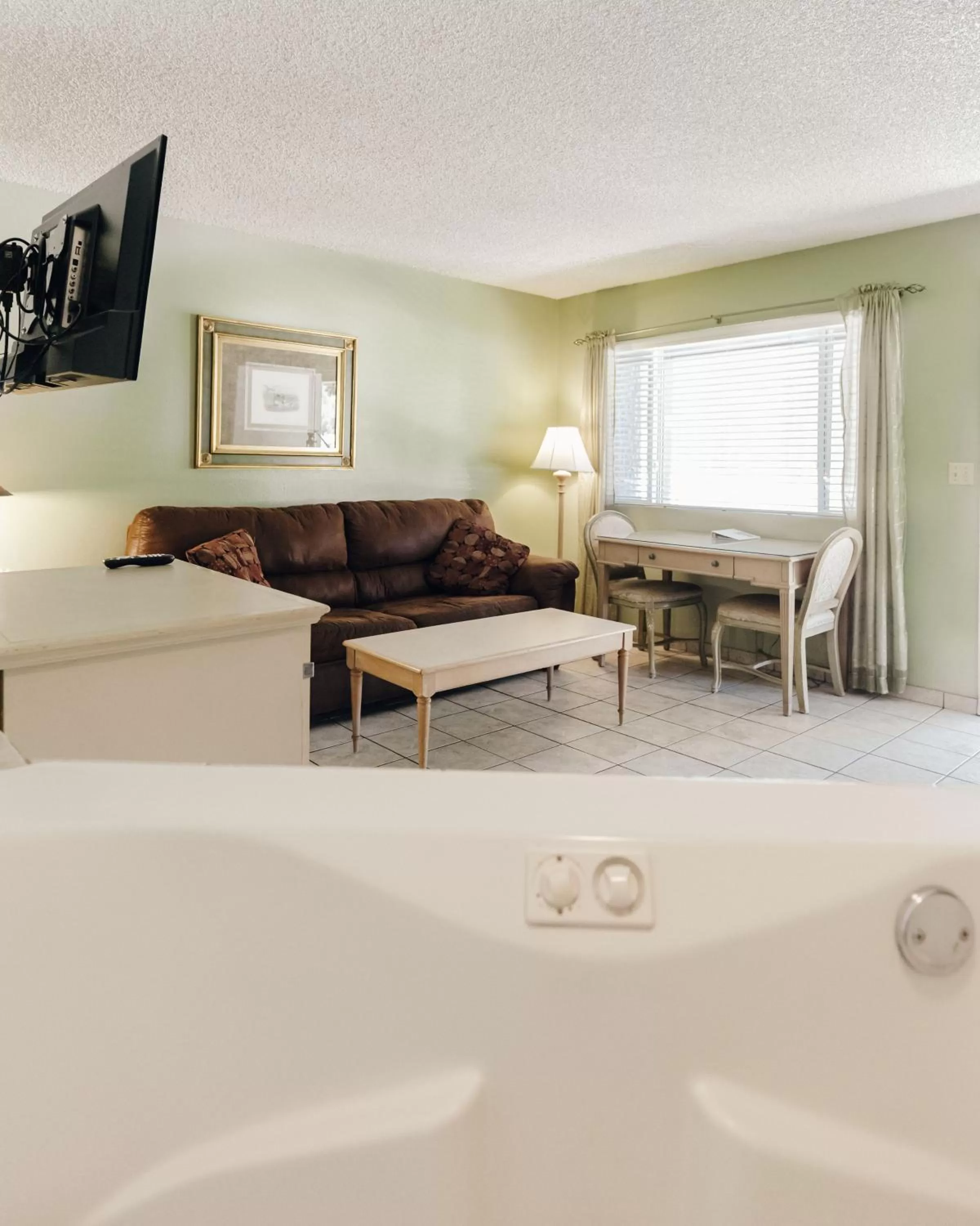 Bed in Vintage Lakeside Inn