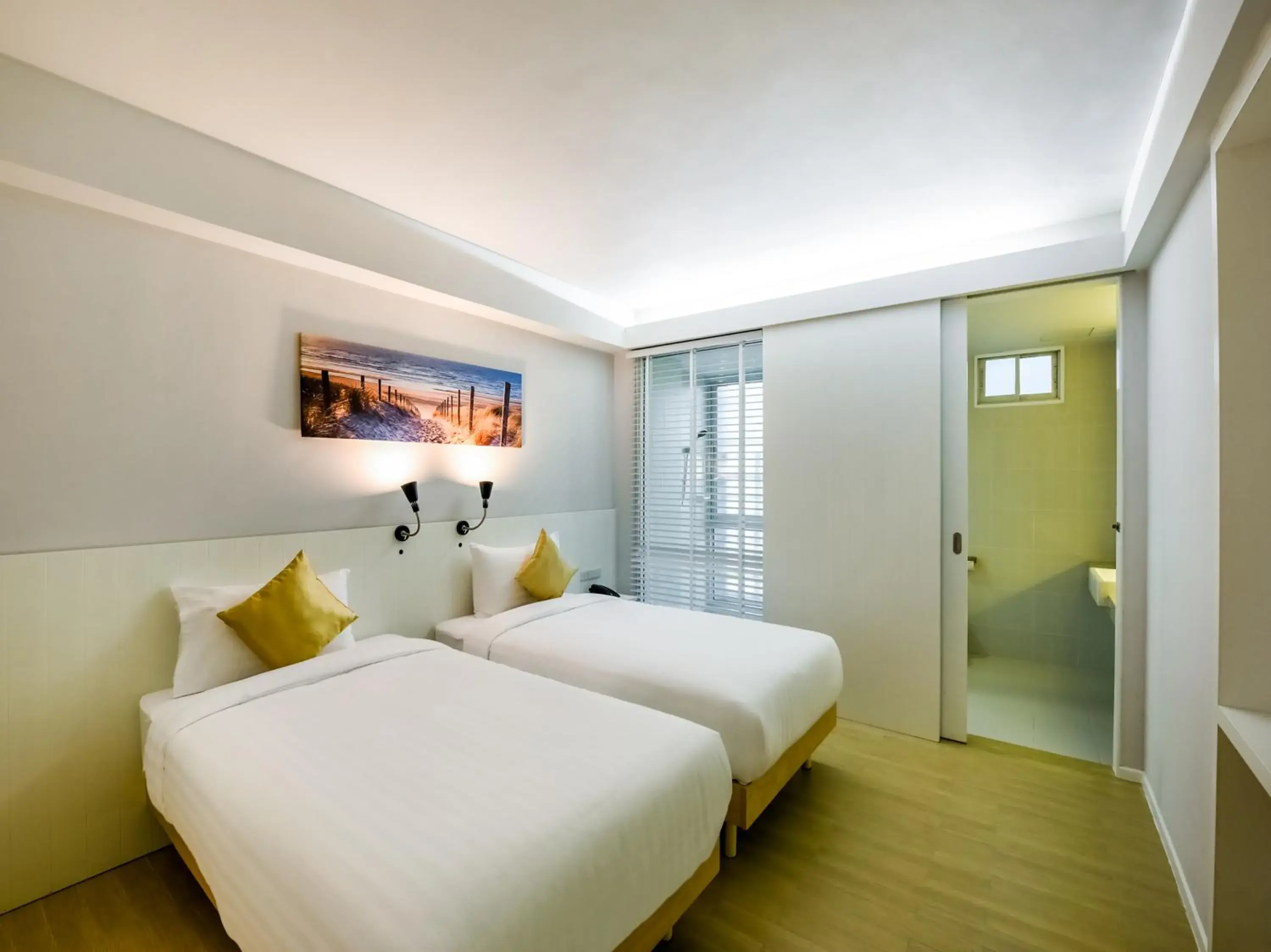 Bed in Kitzio House Hotel Huai Kwang