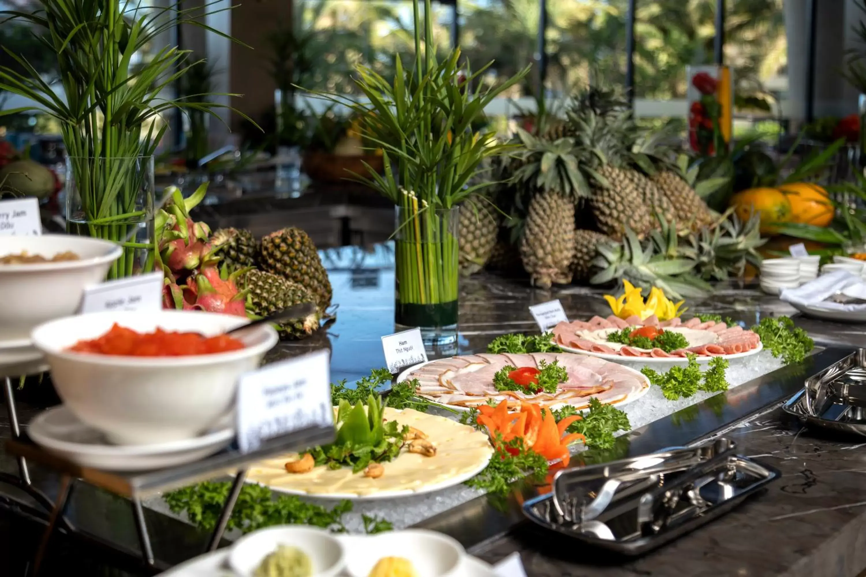 Buffet breakfast, Food in Wyndham Garden Cam Ranh Resort