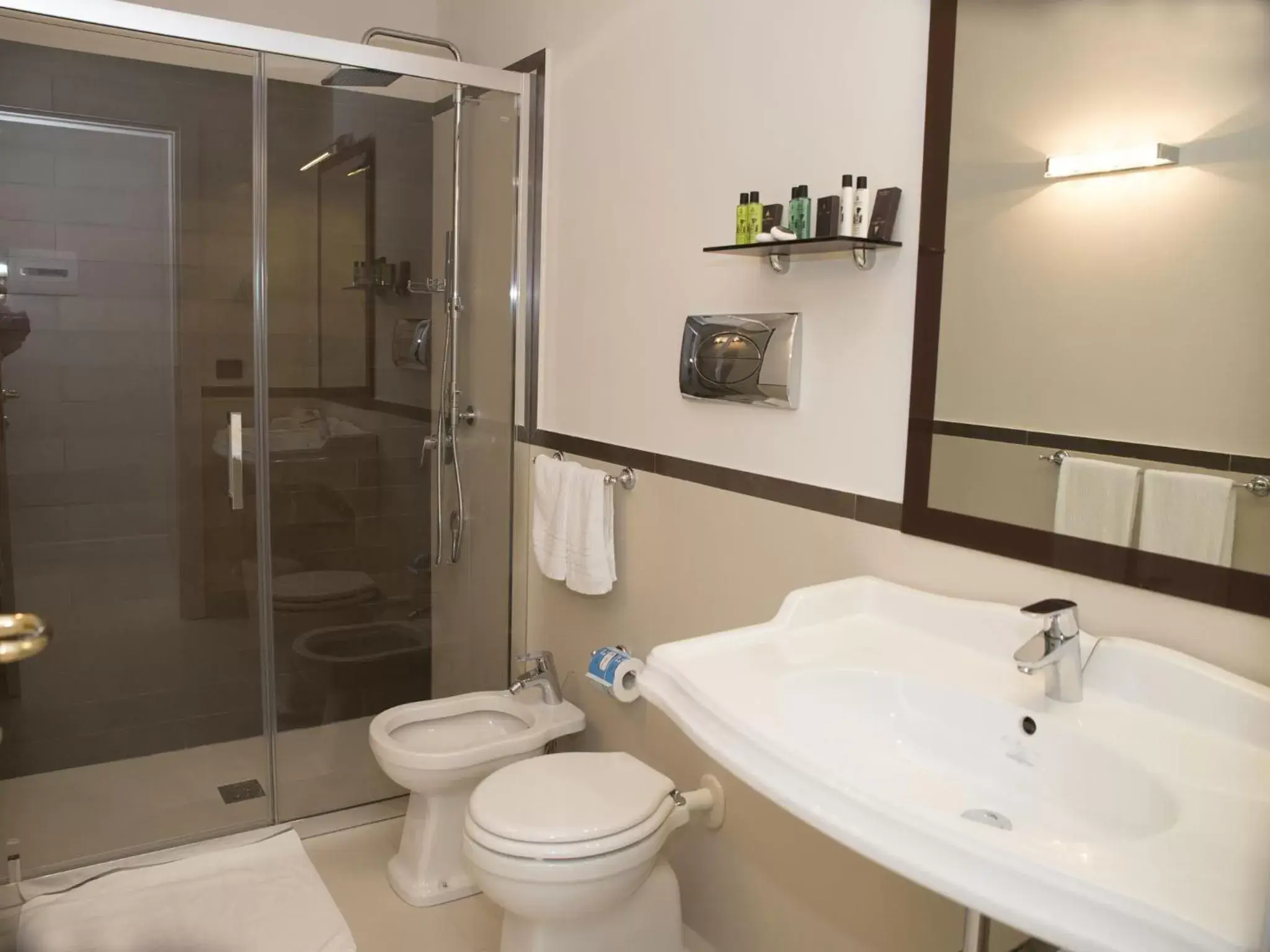 Shower, Bathroom in Hotel San Pietro