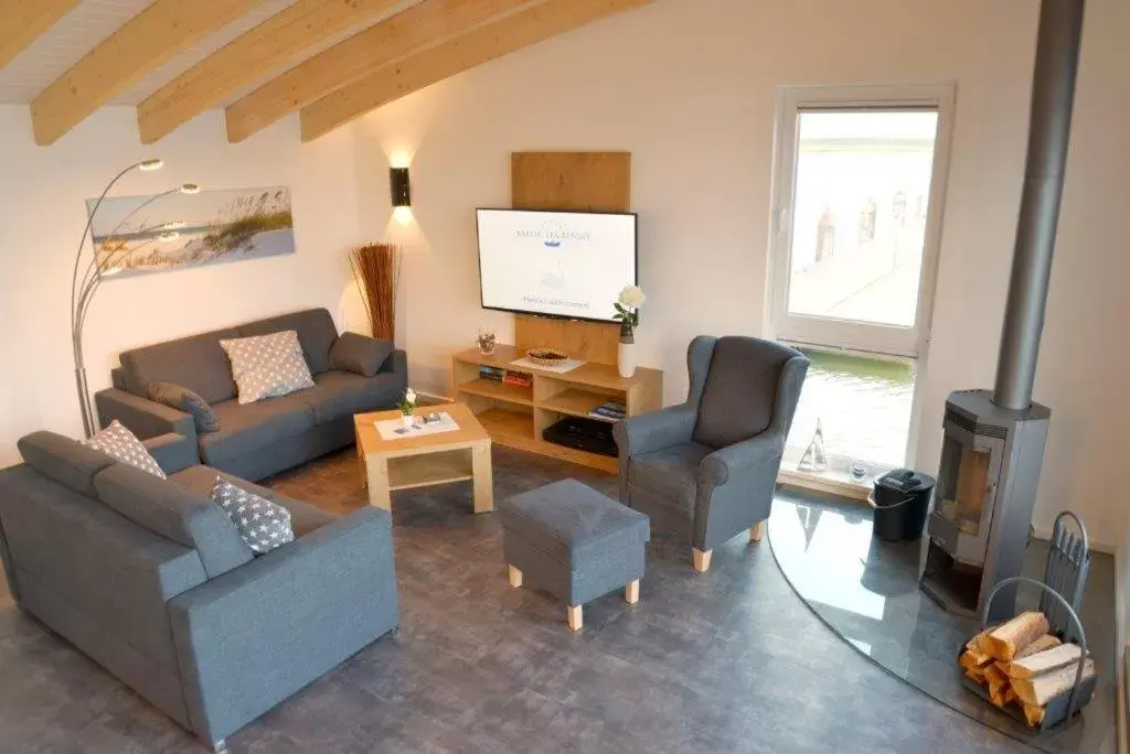 Living room, Seating Area in Schwimmende Häuser im BALTIC SEA RESORT