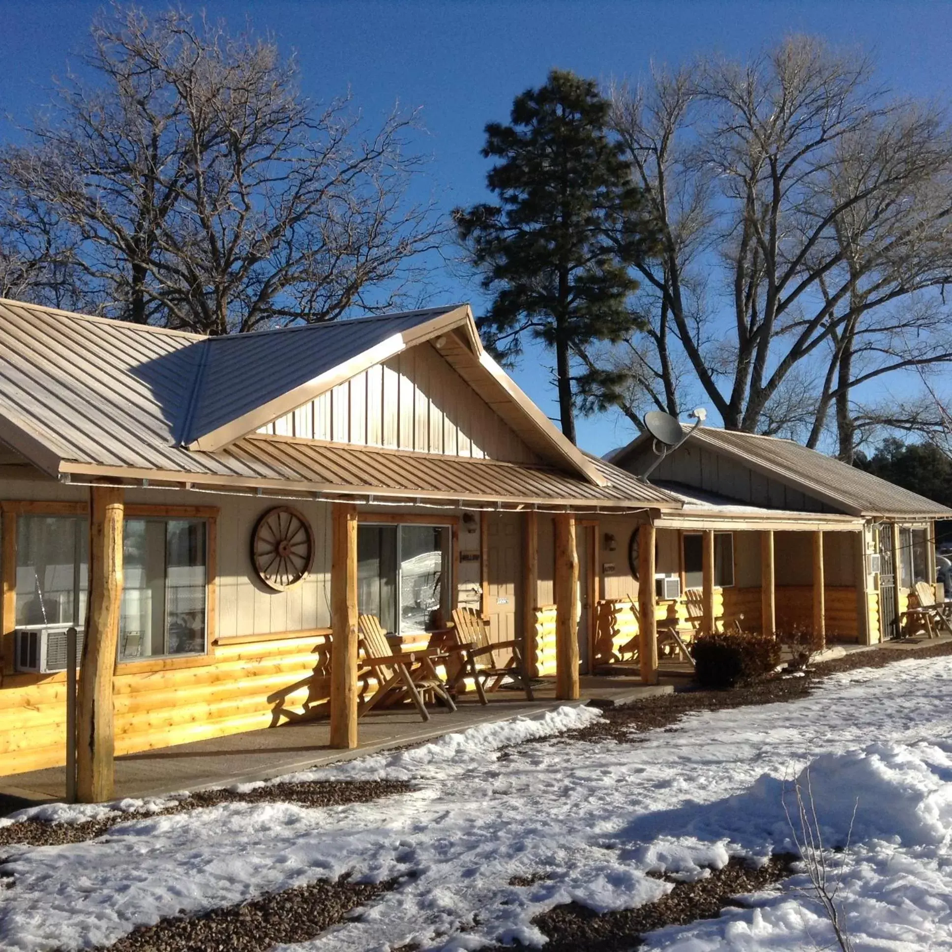 Property building, Winter in Rainbows End Fishing Resort