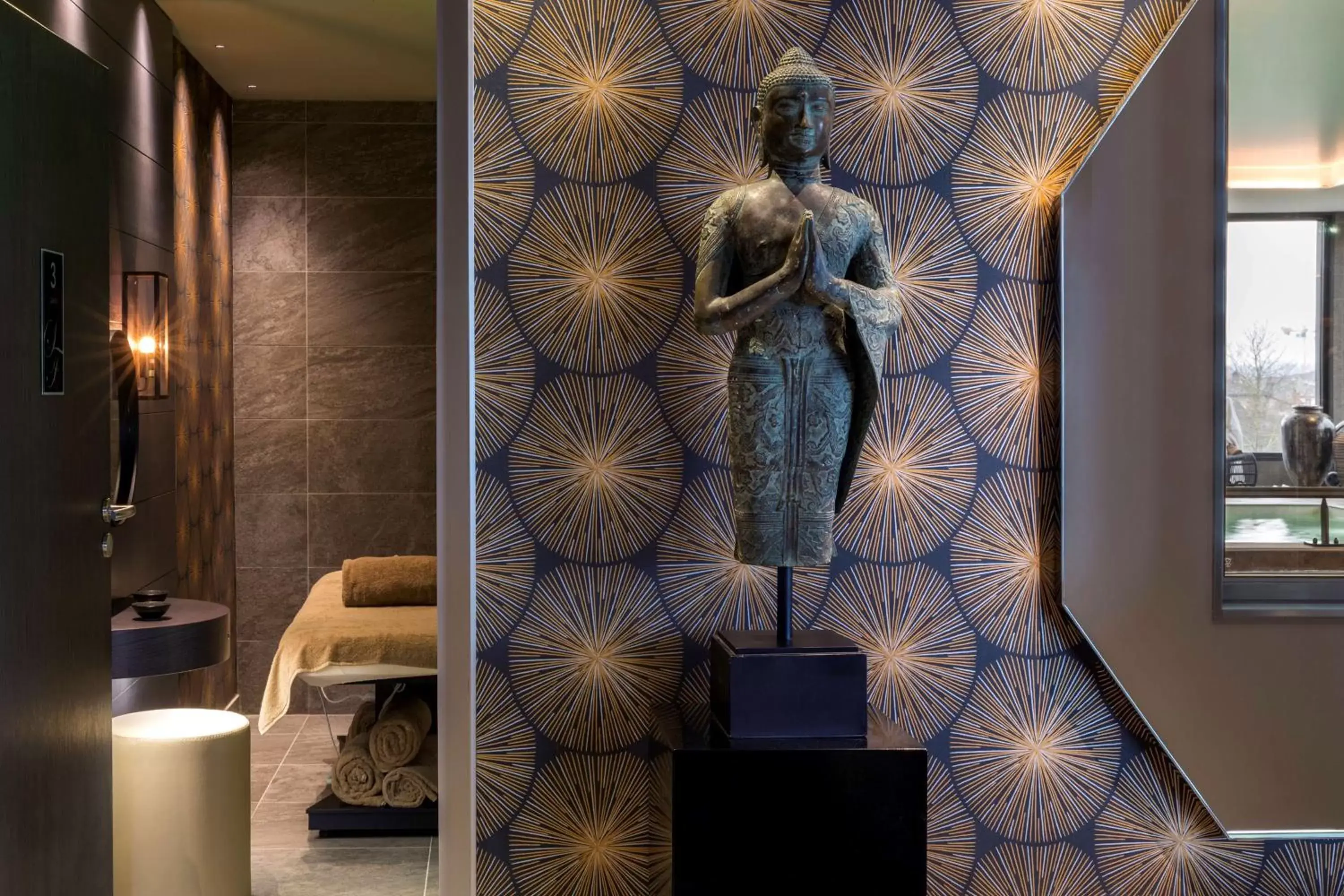 Massage, Bathroom in Hôtel & Spa Les Sept Fontaines Best Western Premier