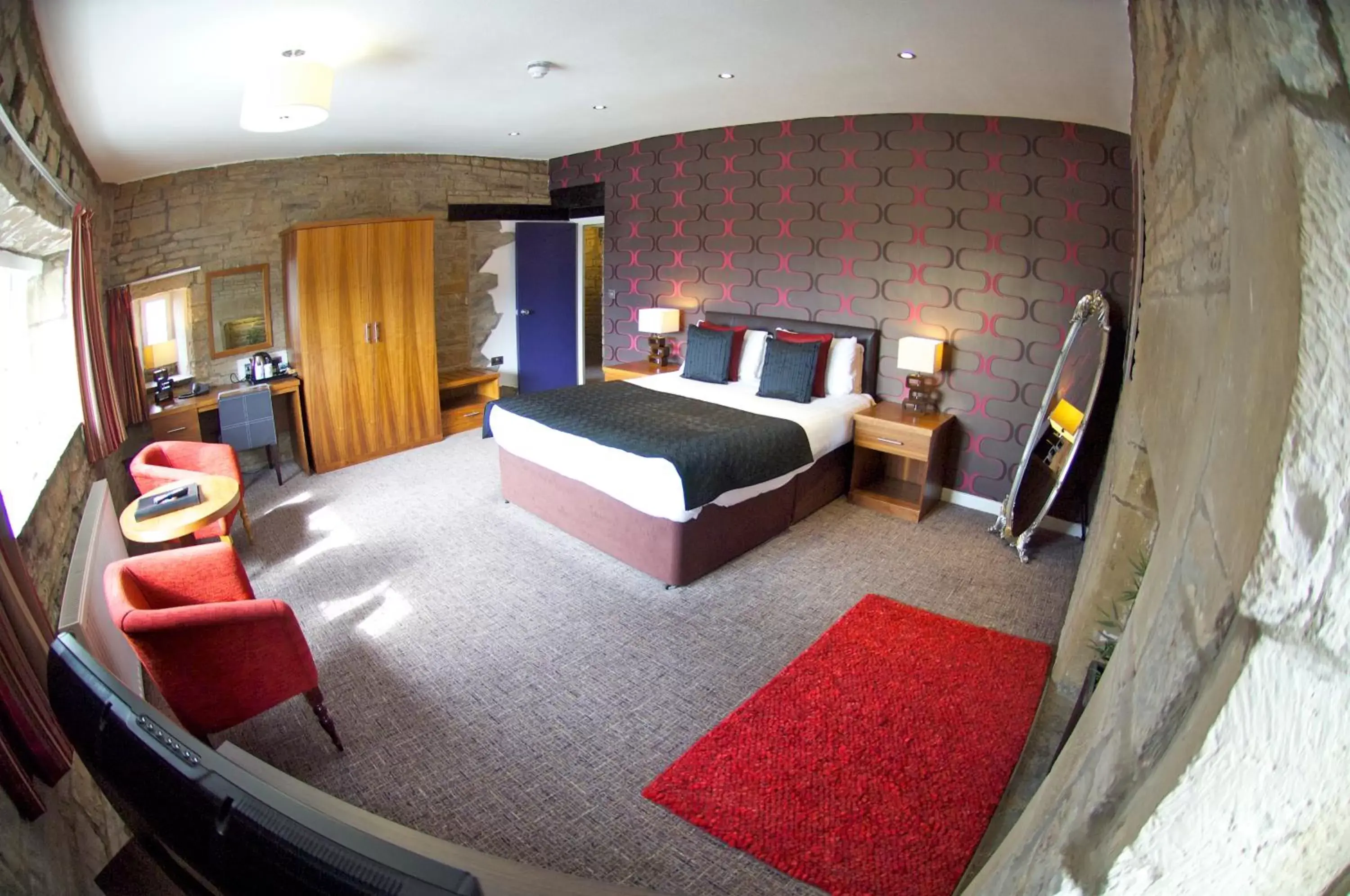 Photo of the whole room, Bed in B/W Plus Lancashire Manor Hotel