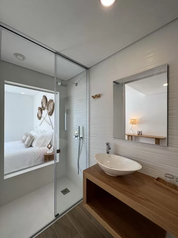 Bathroom in Alojamento White Rose Boutique