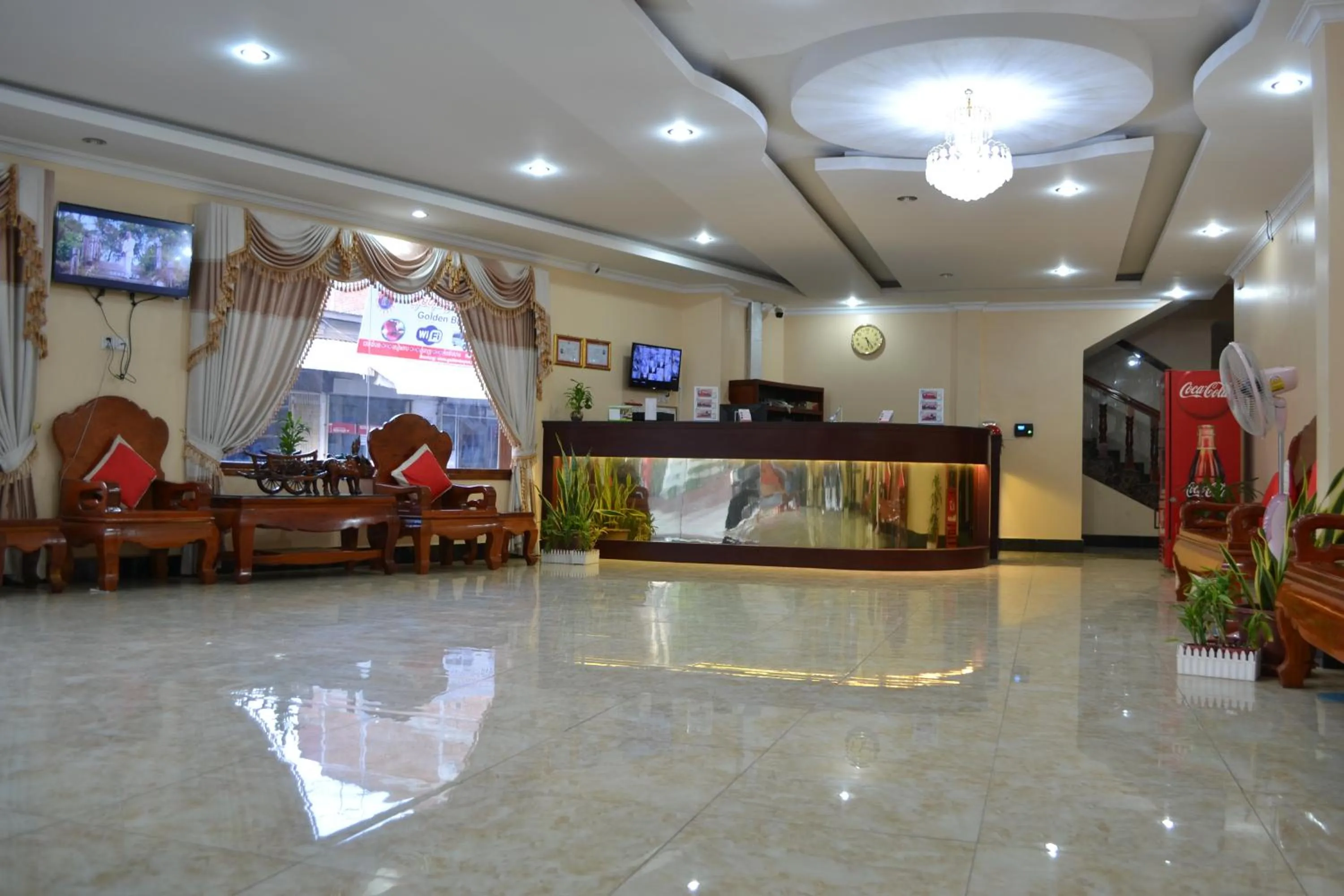 Lobby or reception in Capital Battambang Hotel