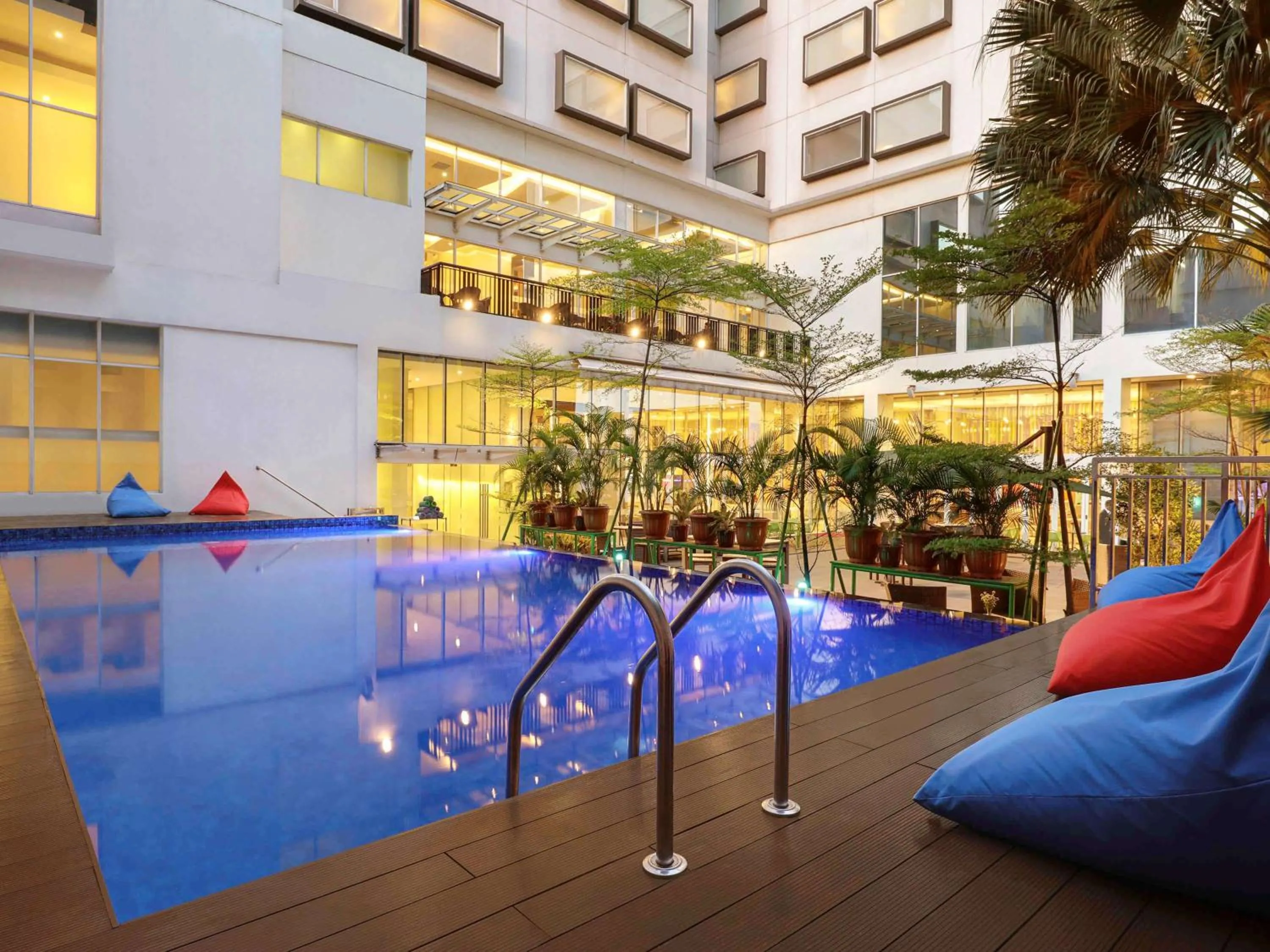 Pool view in ibis Styles Jakarta Gajah Mada