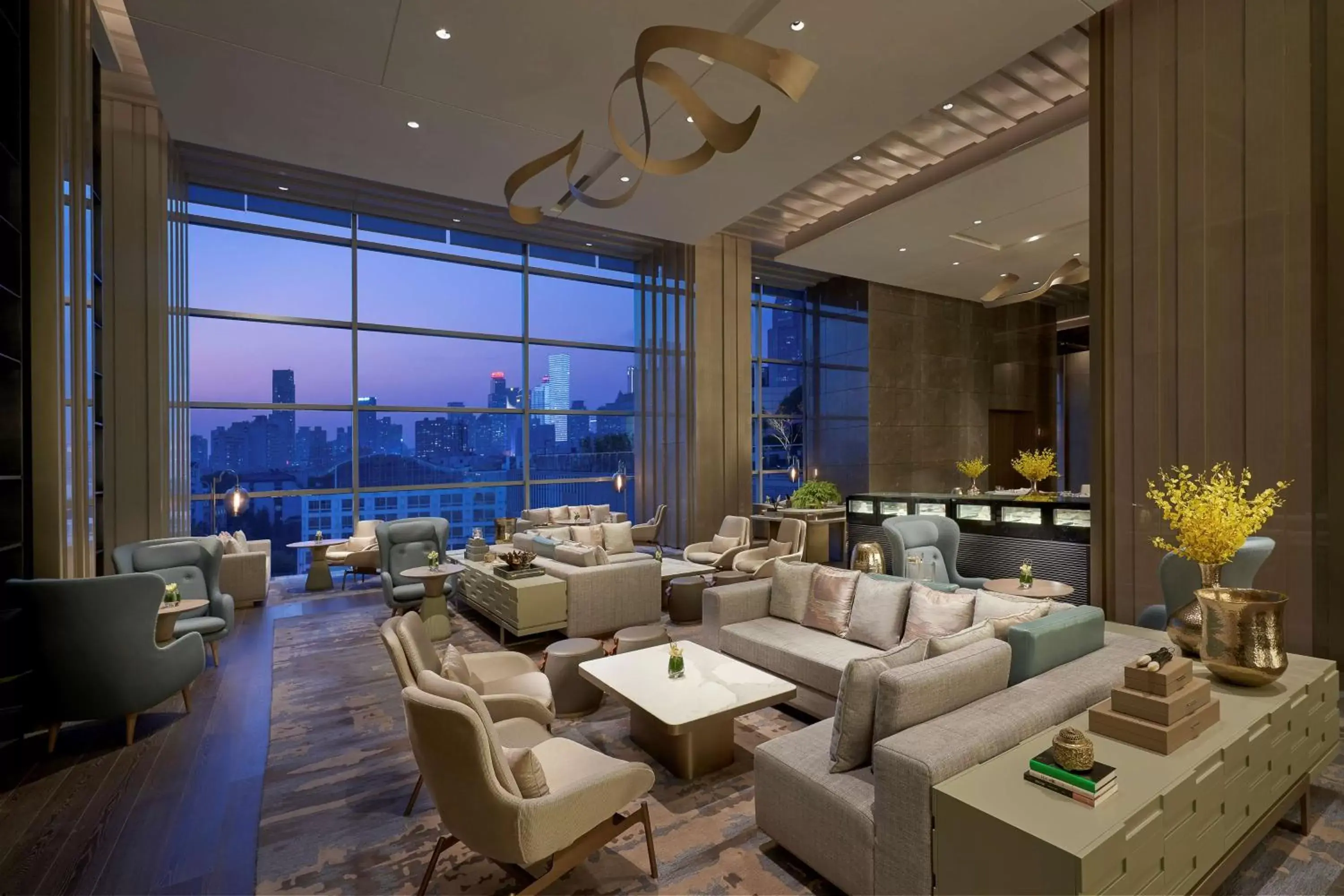 Lounge or bar, Restaurant/Places to Eat in Kempinski Hotel Nanjing