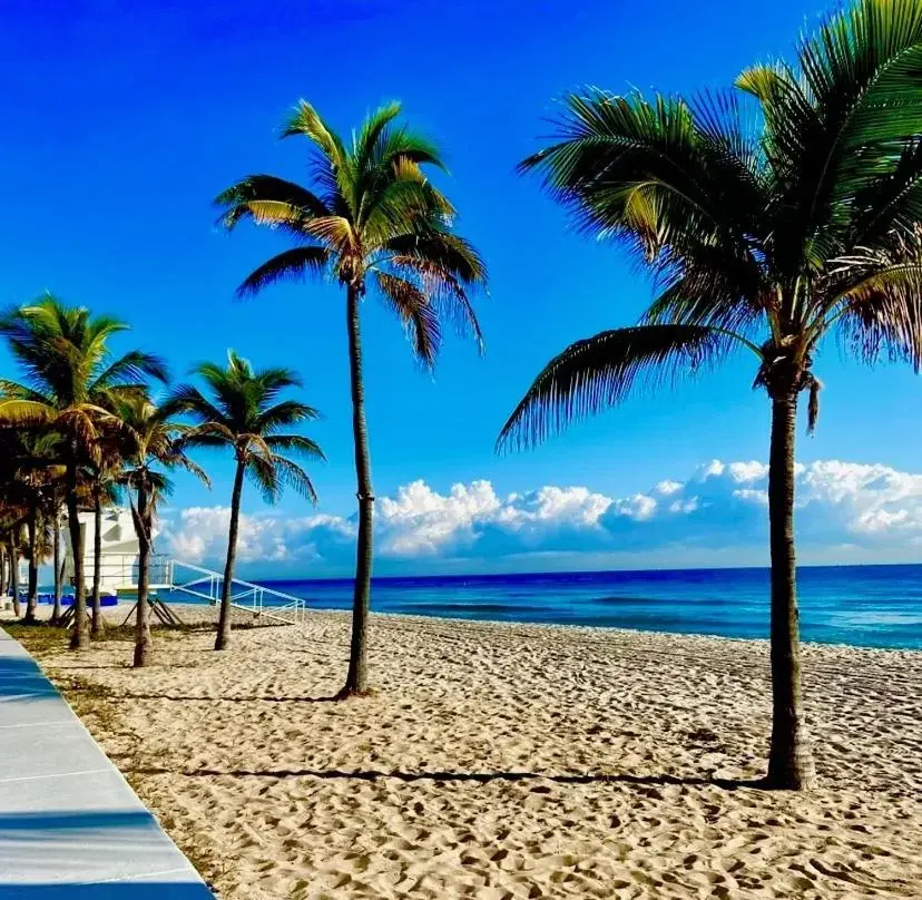 Beach in Little Paris by the ocean self check in