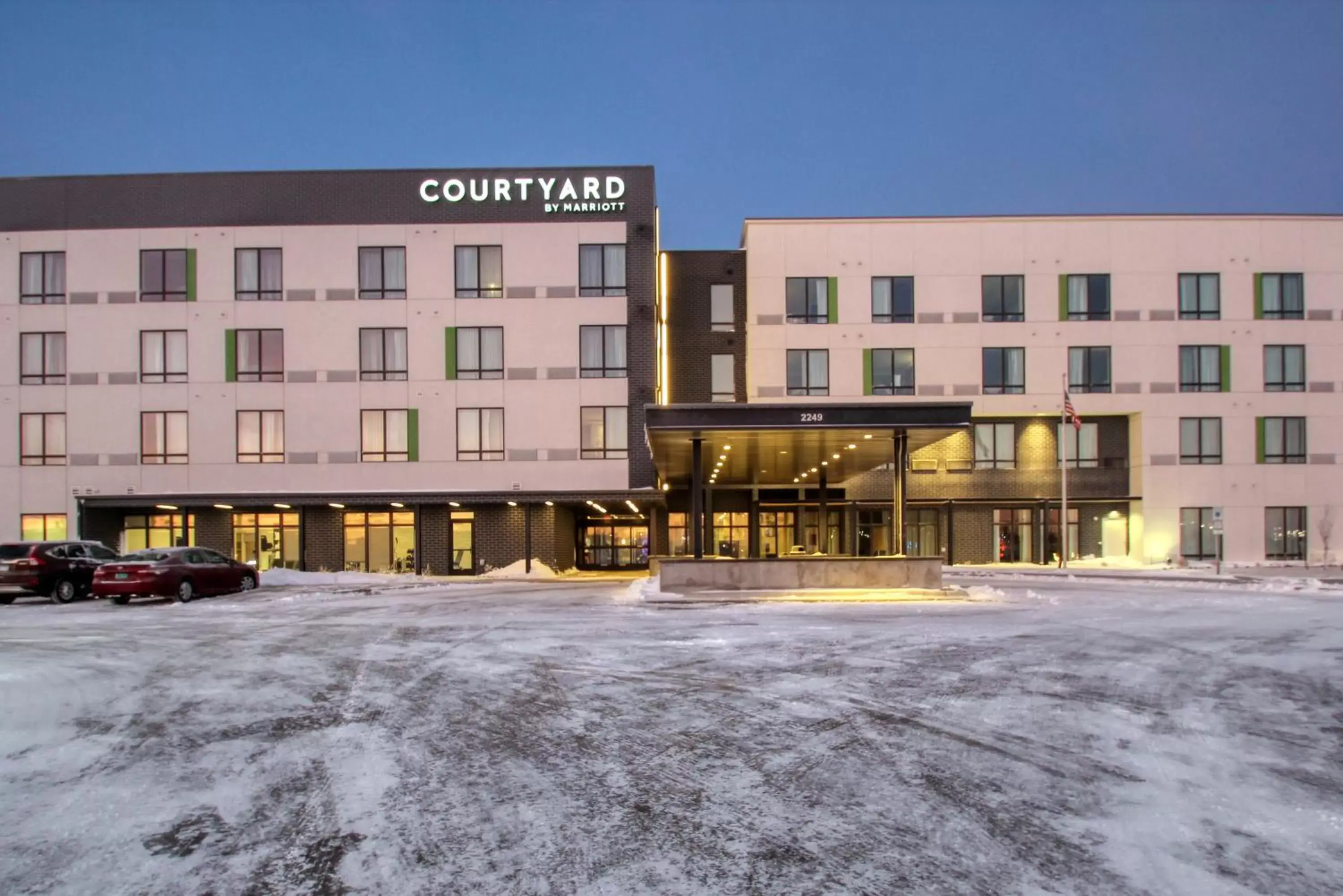 Property building, Winter in Courtyard by Marriott Fargo