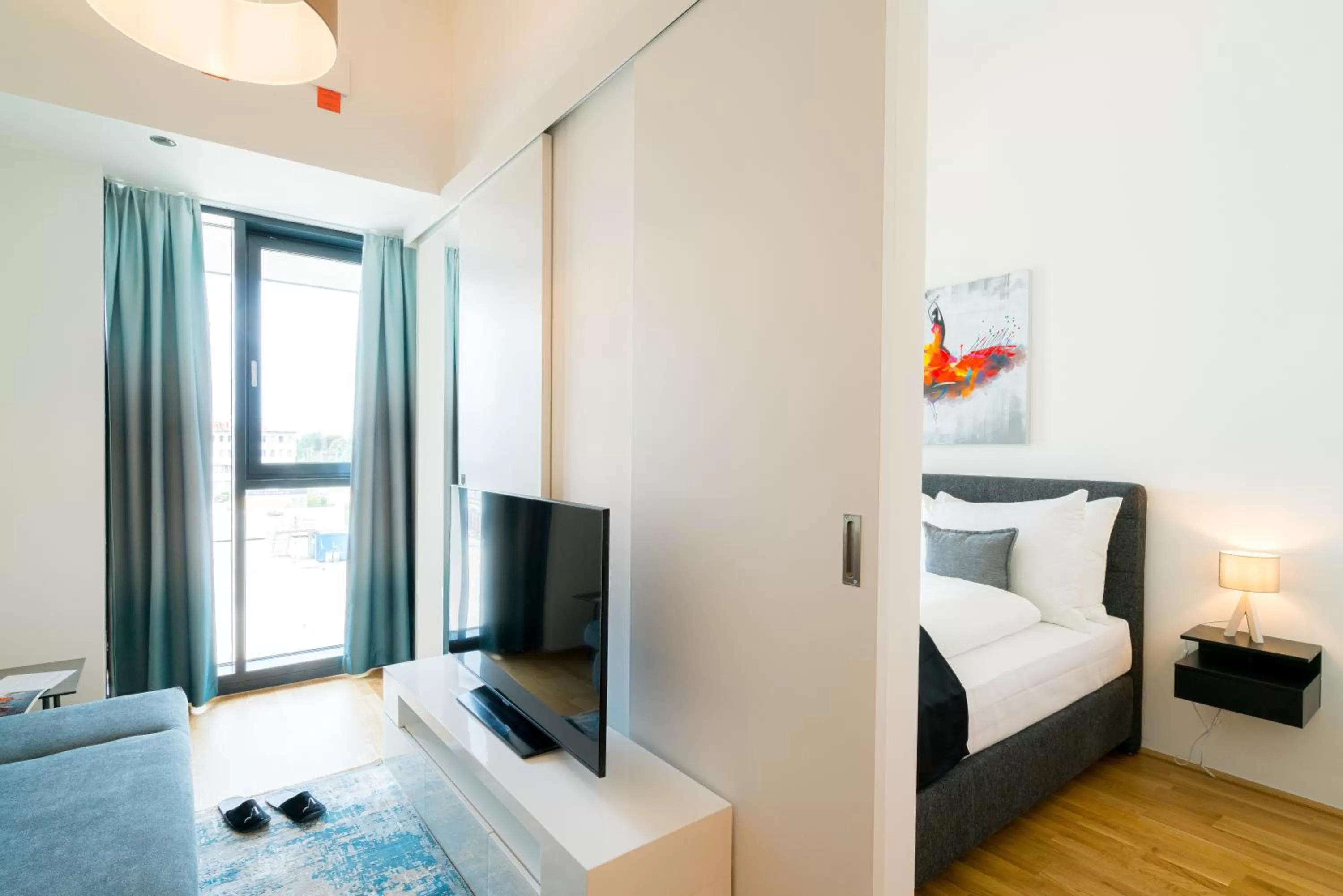 Bed in Vienna Residence, Marina Tower - Danube