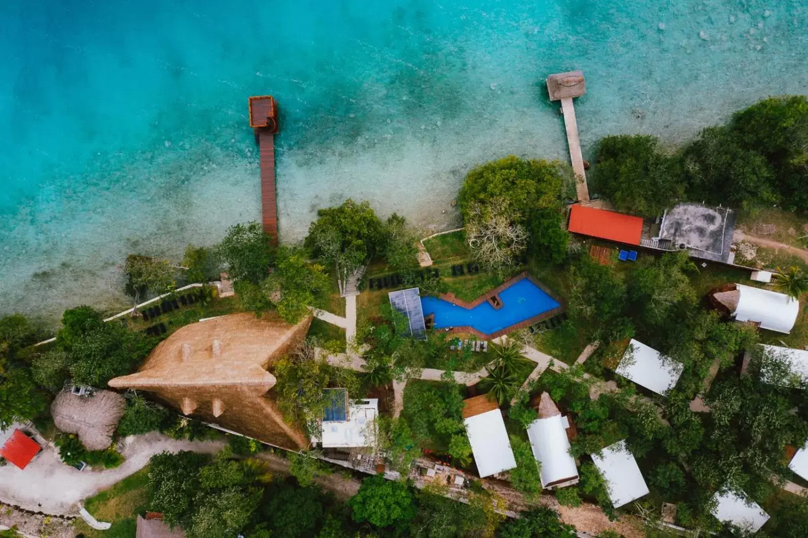 Bird's eye view, Bird's-eye View in Mia Bacalar Luxury Resort & Spa