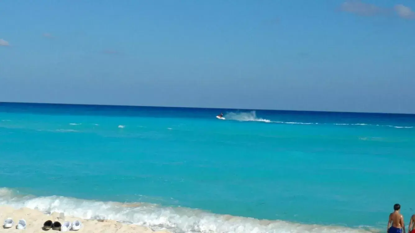 Beach in Apartment Ocean Front Cancun