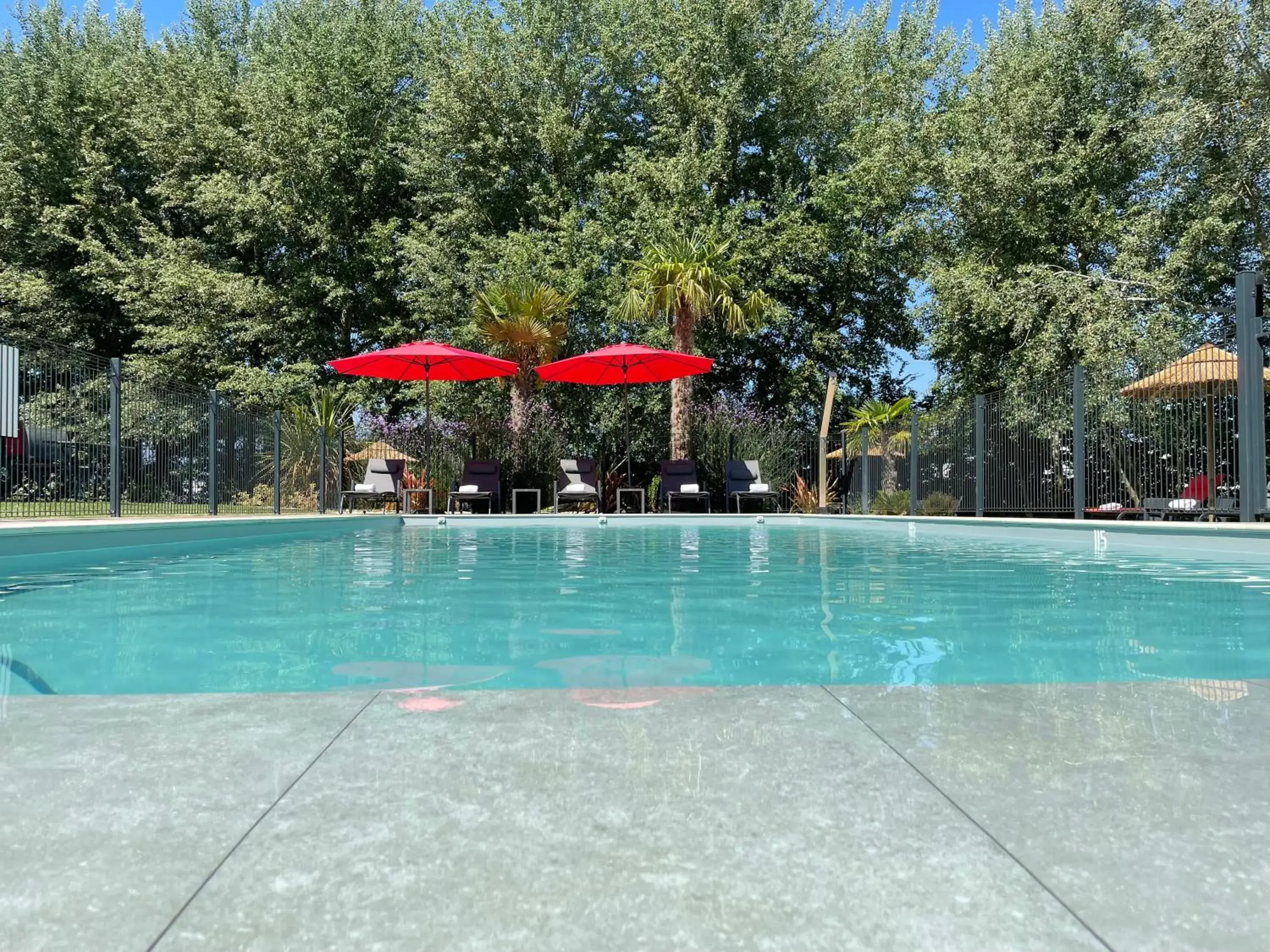 Pool view, Swimming Pool in Hotel Restaurant Du Parc Saumur Logis Elégance