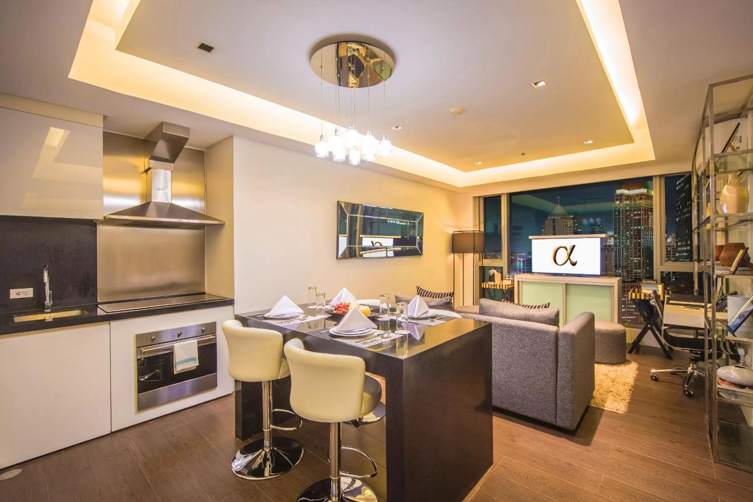 Living room in The Alpha Suites