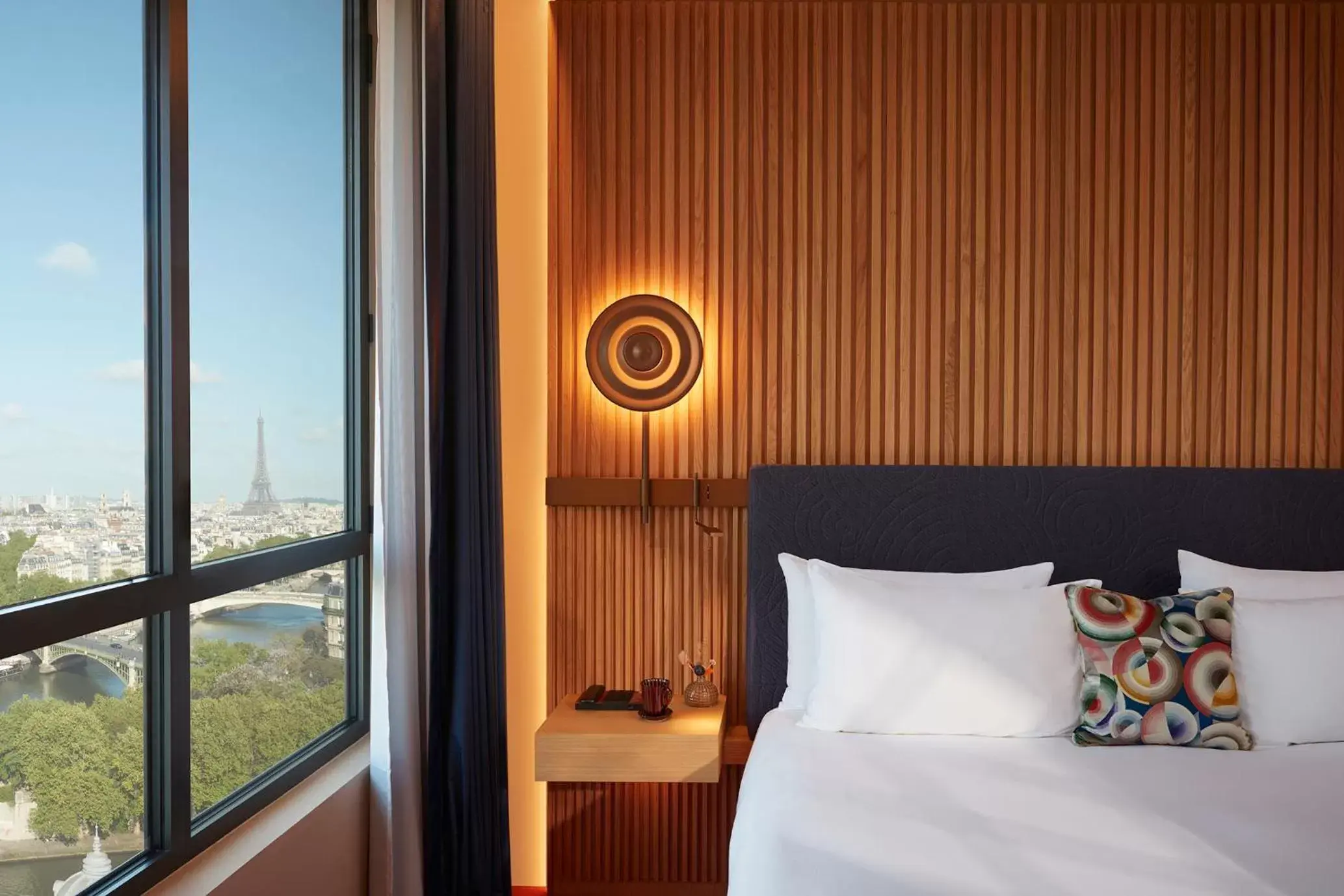 Bed in SO Paris Hotel