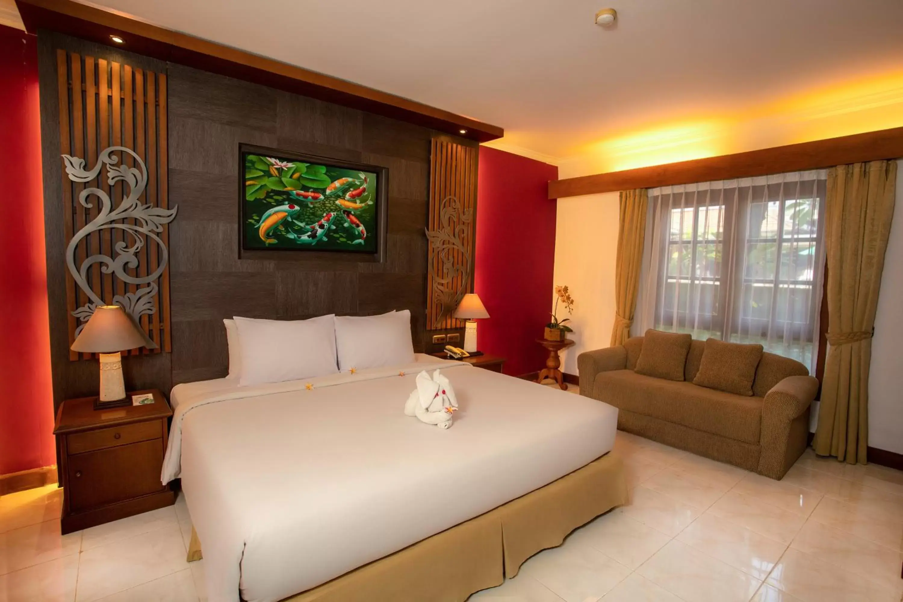 Bed in Risata Bali Resort & Spa