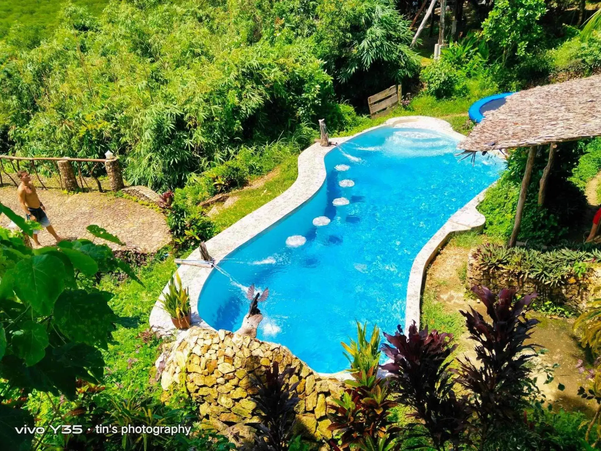 Pool View in Sanctuaria Treehouses Busuanga