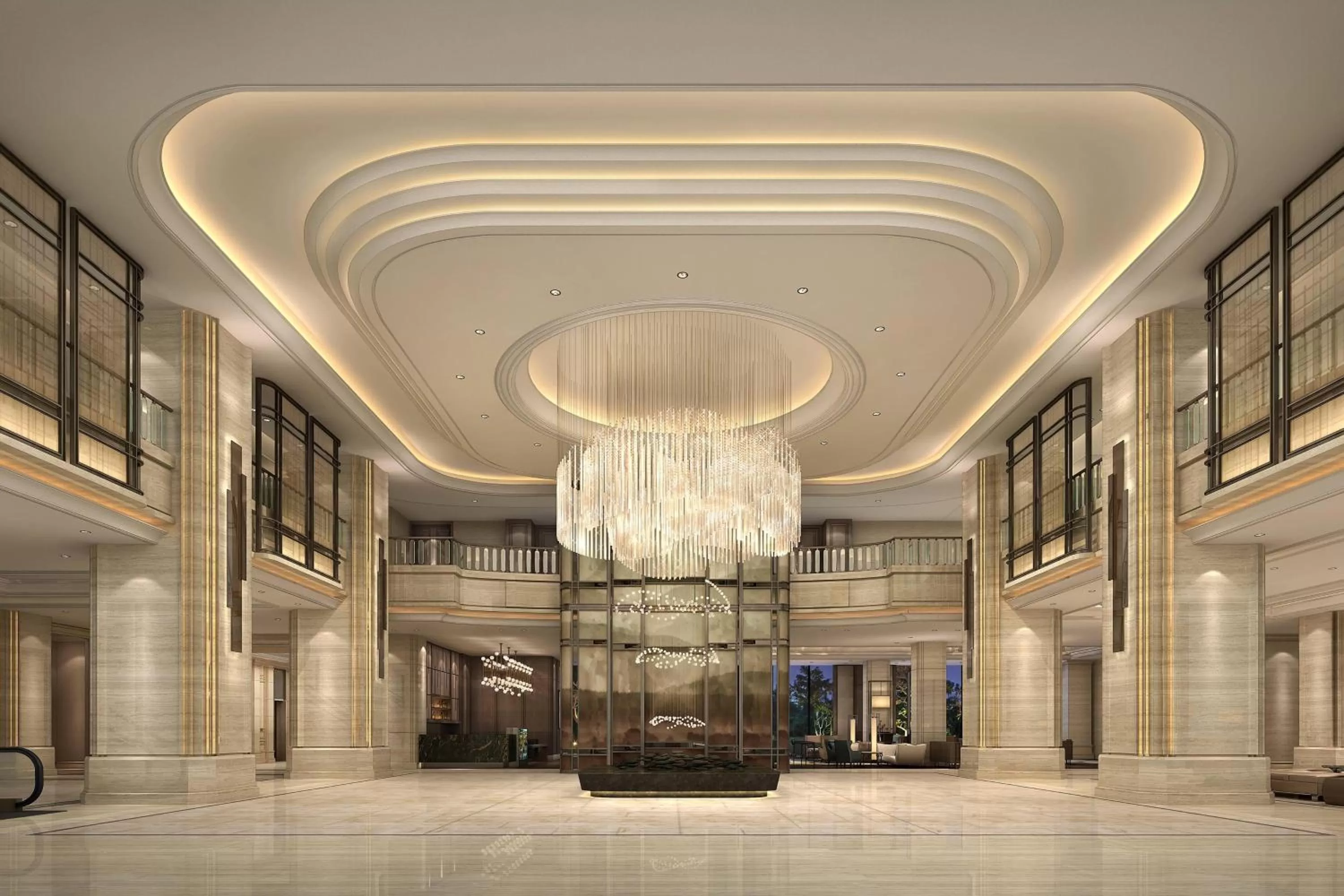 Lobby or reception in Zhejiang Taizhou Marriott Hotel