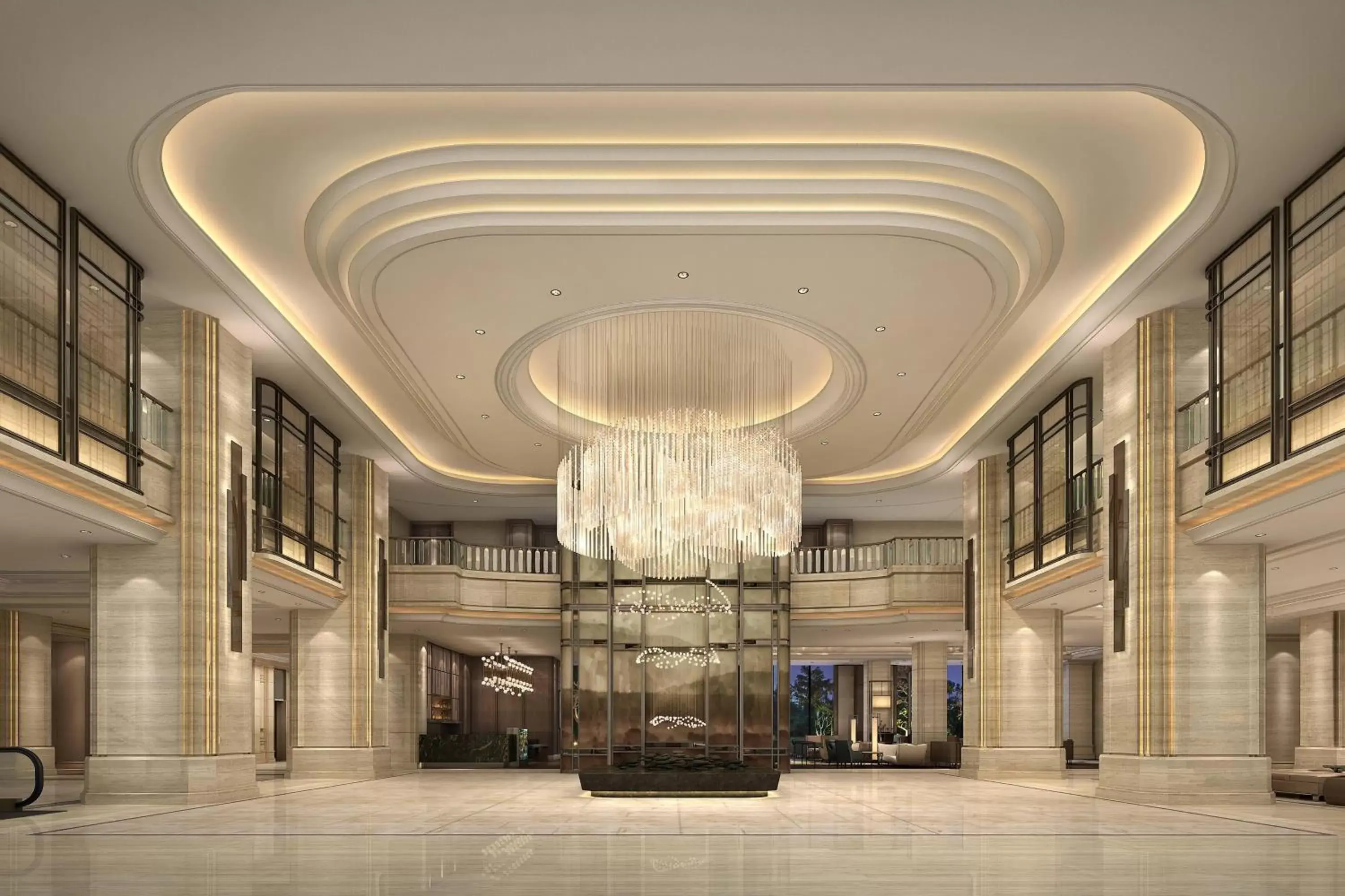 Lobby or reception in Zhejiang Taizhou Marriott Hotel