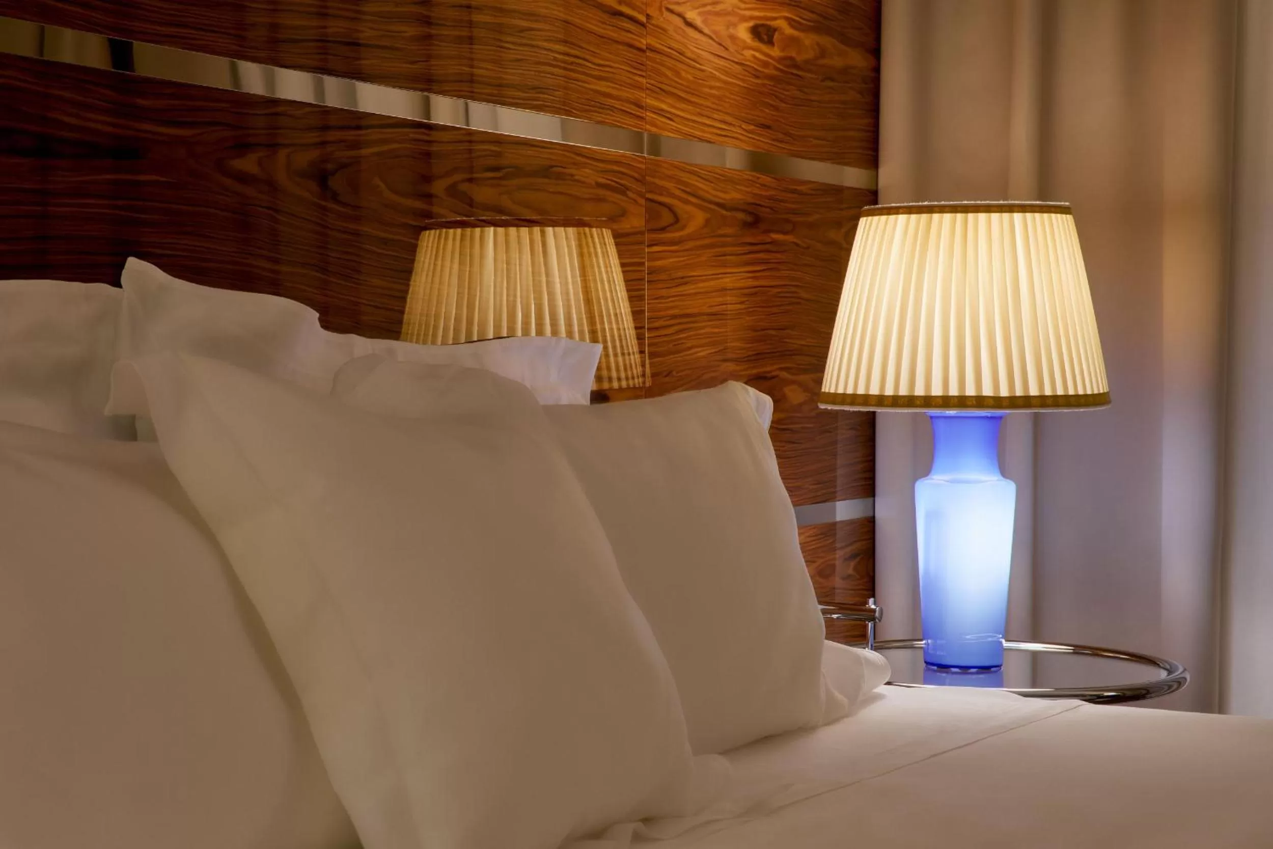 Decorative detail, Bed in Grand Hotel Duchi d'Aosta