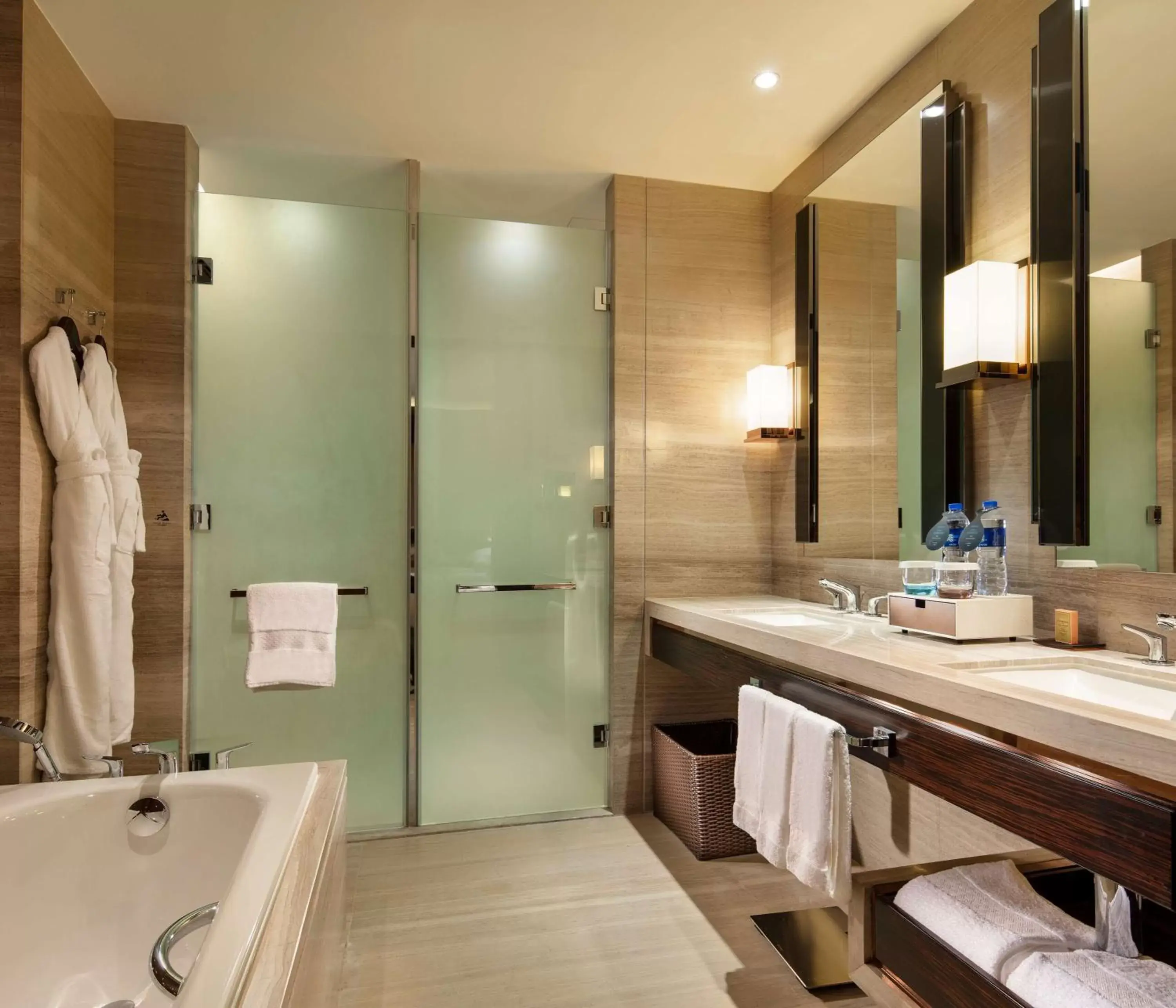 Bathroom in Hilton Shenzhen Futian, Metro Station at Hotel Front Door, Close to Futian Convention & Exhibition Center