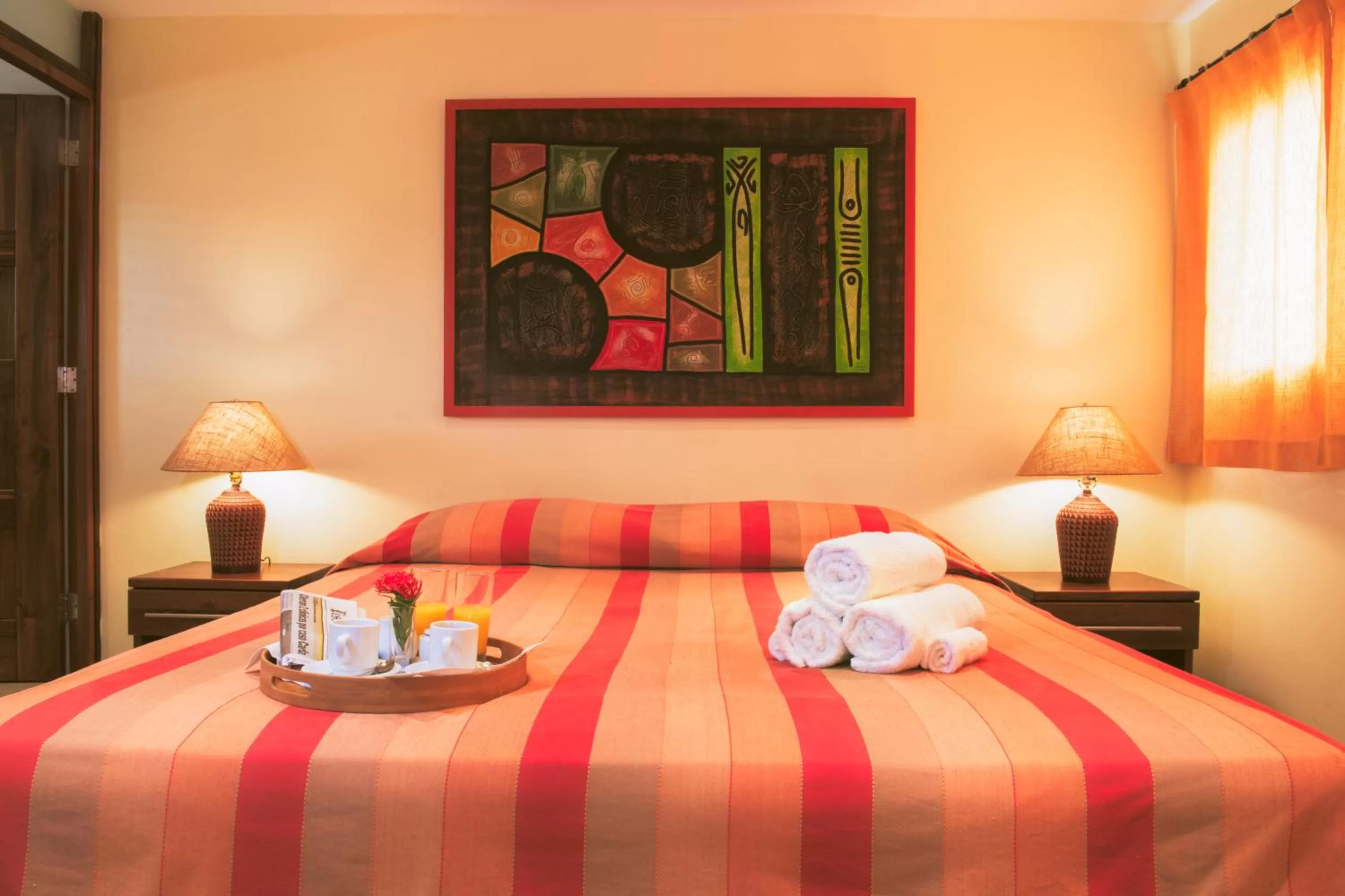 Bed in Hotel Las Palmeras